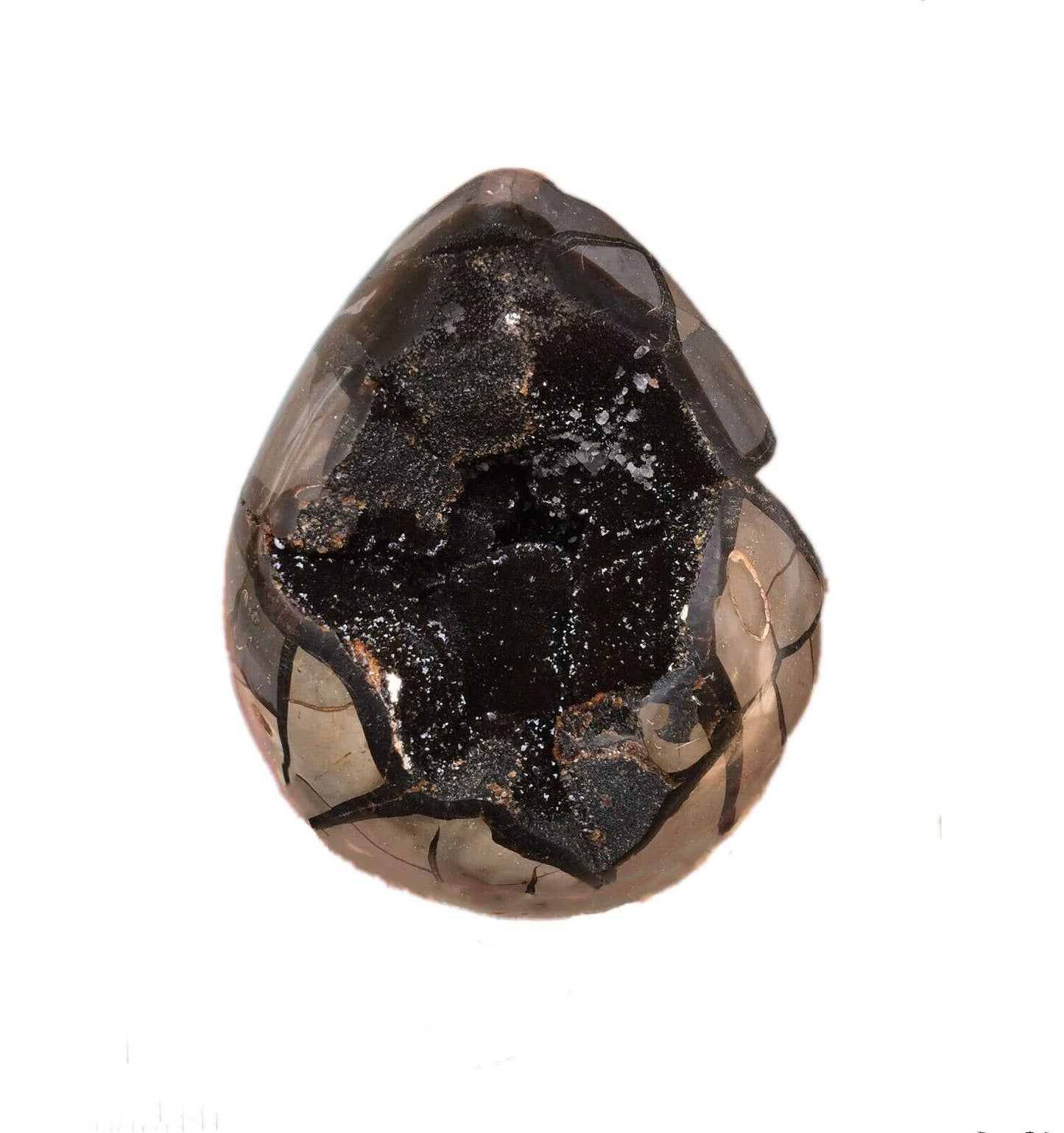 DHRWGEM Natural Dragon Septarian Geode Egg Quartz Crystal Egg Crystal Geode Reiki Healing Home Decor DMDRA1 (0.22lb to 0.66lb)