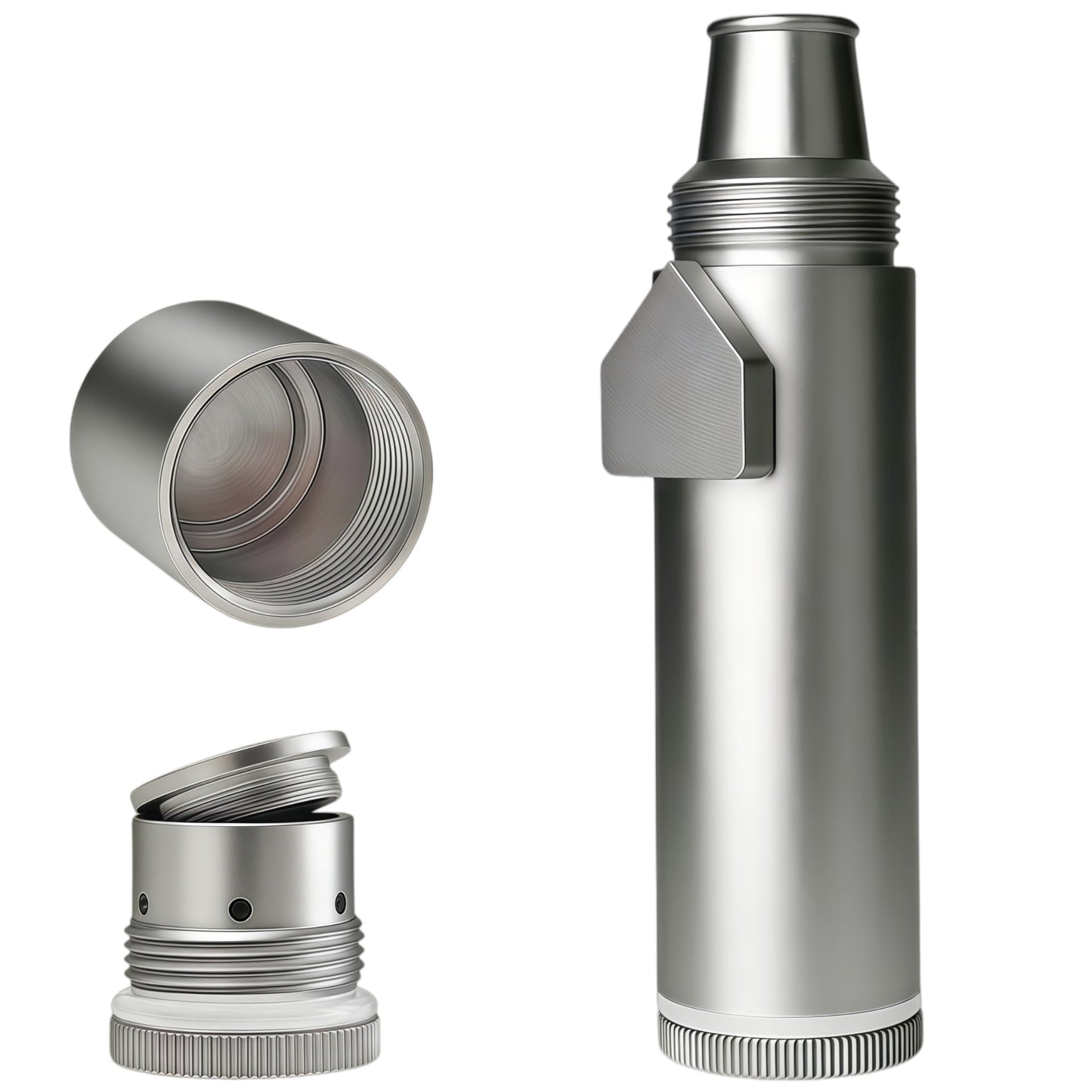 OakMsOik No-Moisture No-Leak Spice Dispenser Featuring 6-Star Dry-Seal Technology | Pocket-Sized Aluminum Container with Drying Storage Compartment