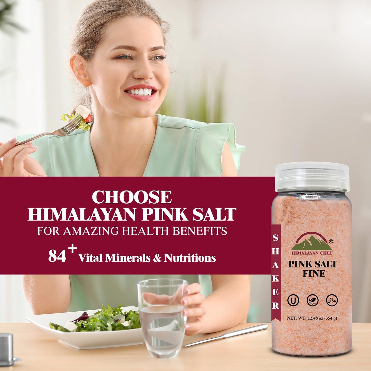 Himalayan Chef Pink Salt Shaker-12.50 oz