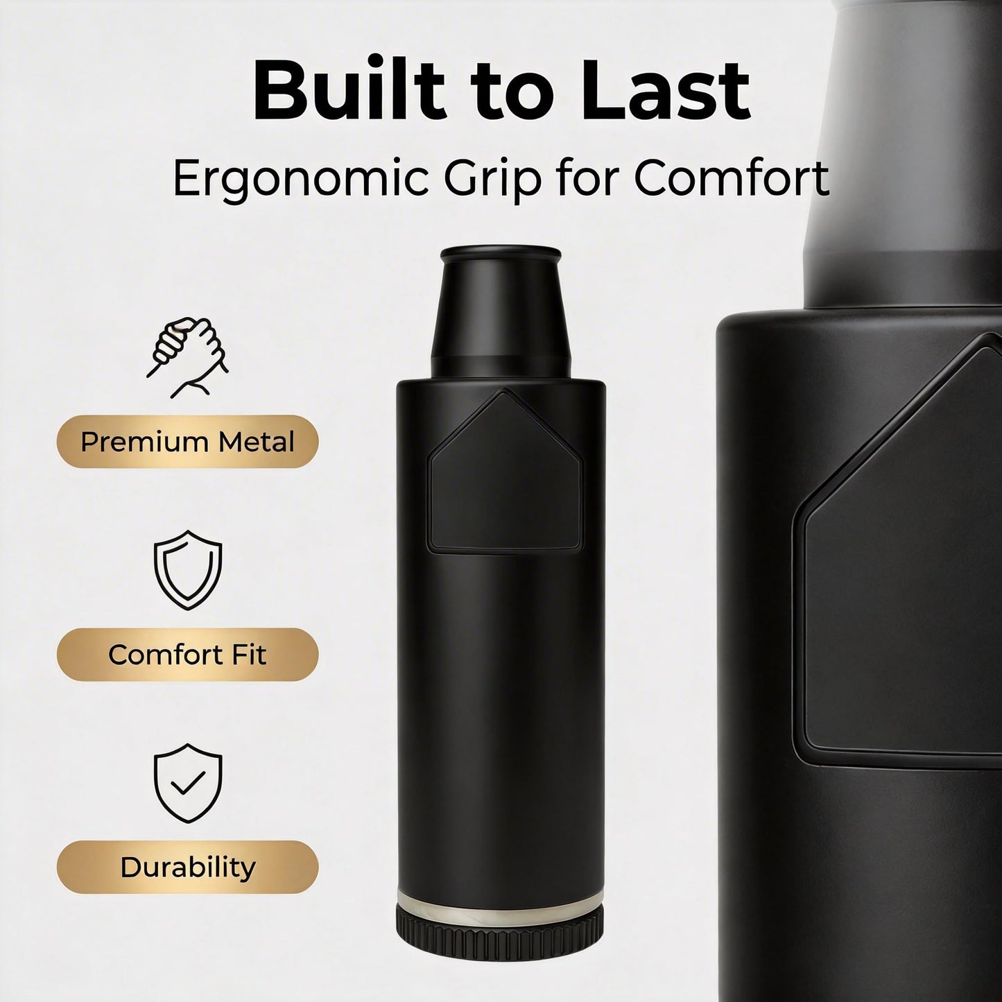 OakMsOik Metal Ieak-proof Bottle (3nd Generation Upgrade Version) (Black）Pepper Shaker (3 pack)