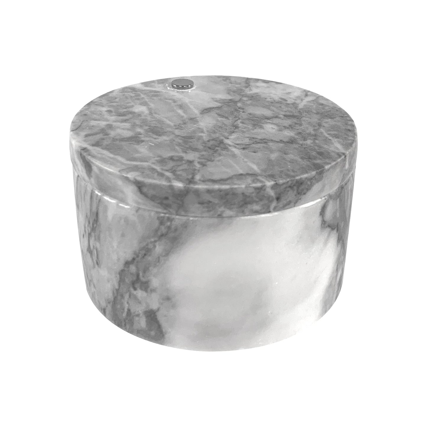 Fox Run White Marble Double Salt Cellar, 4” x 4” x 2.5”