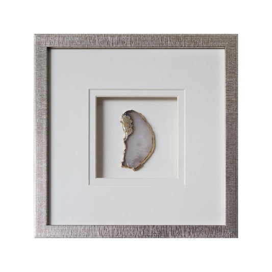 Agate Wall Decor,3d Bathroom Wall Art Paintings,Living Room Decor Aesthetic,Silver Framed Canvas Wall Art Prints for Bedroom,Kitchen,Office,Stone Artwork for Walls,Dining Room,Textured Decorations