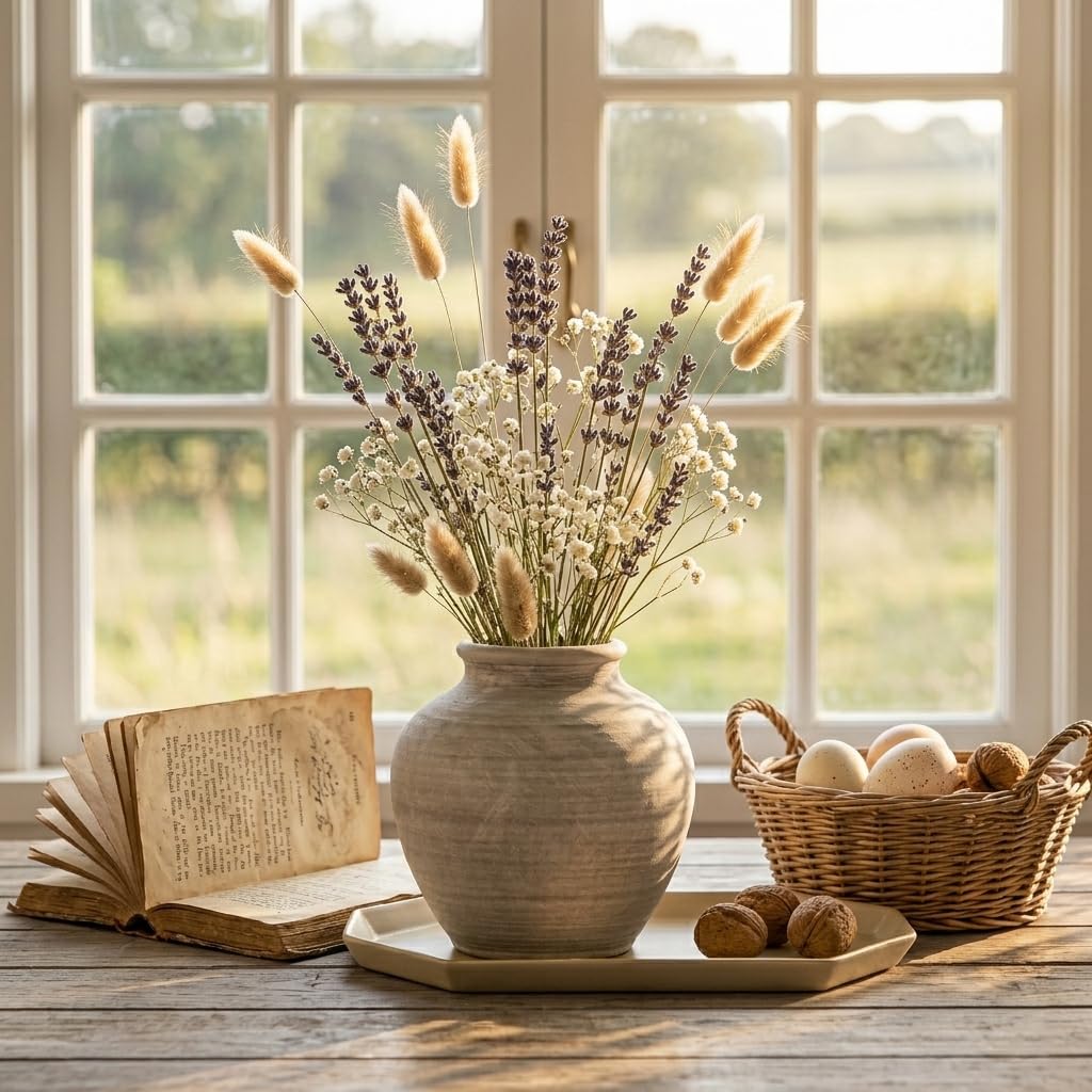 FFZUIYA 6.6 Inch Small Ceramic Vase Home Decor Flower Vase for Entryway