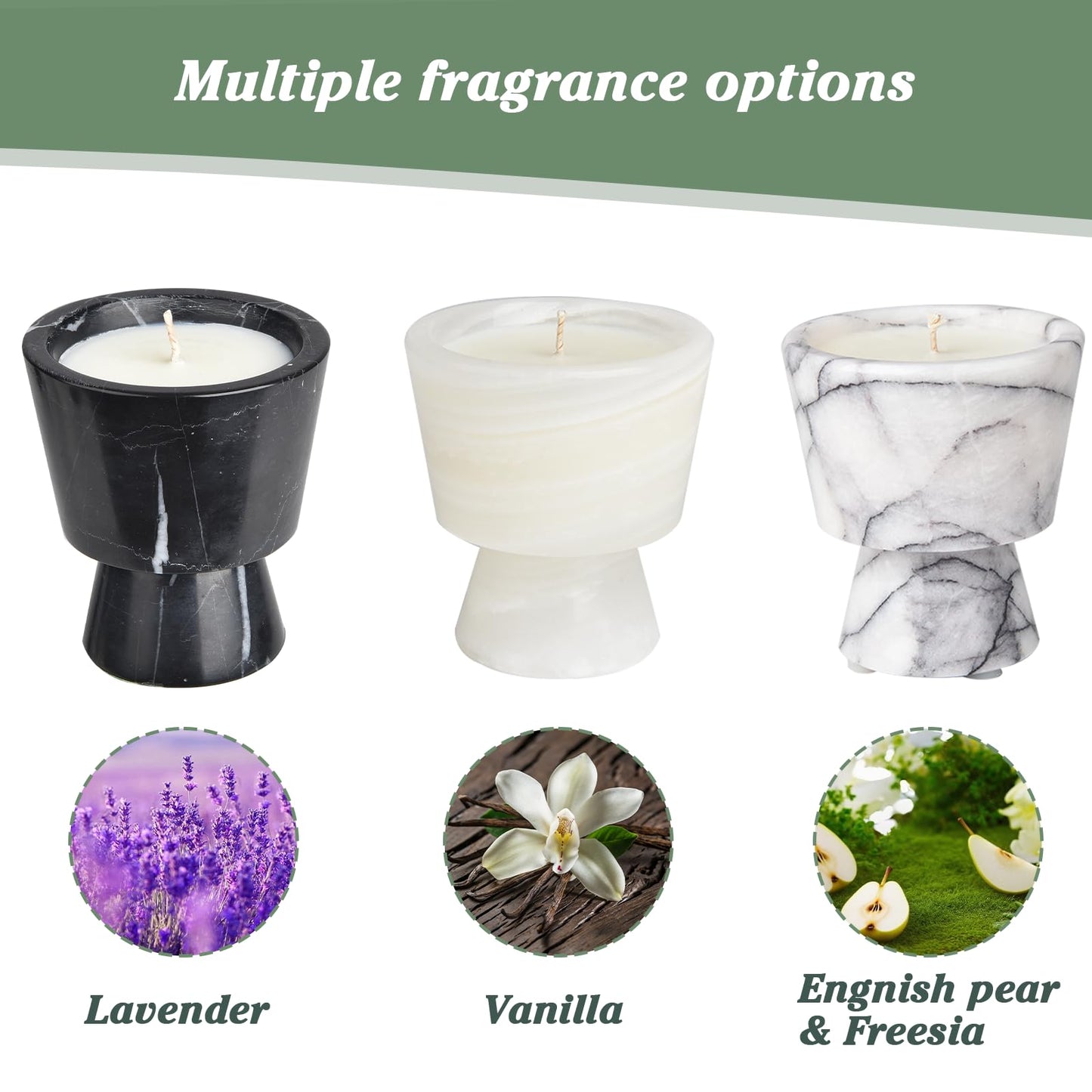 Story of Stone Marble Candle Holder | Soy Wax | Non-Toxic | Reusable Stone Jar |Votive Candle|Tealight Candle Holder|Distinctive Gift.Natural Aromatherapy for Women & Men