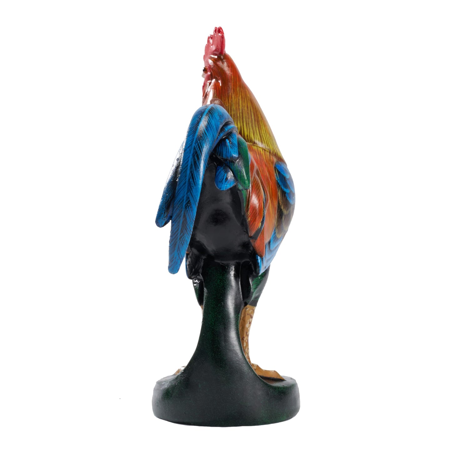 Hand-Painted Rooster Artwork - Elegant Resin Table Sculpture for Kitchen and Dining Room Decor - Animal Statue for Collectors and Art Lovers