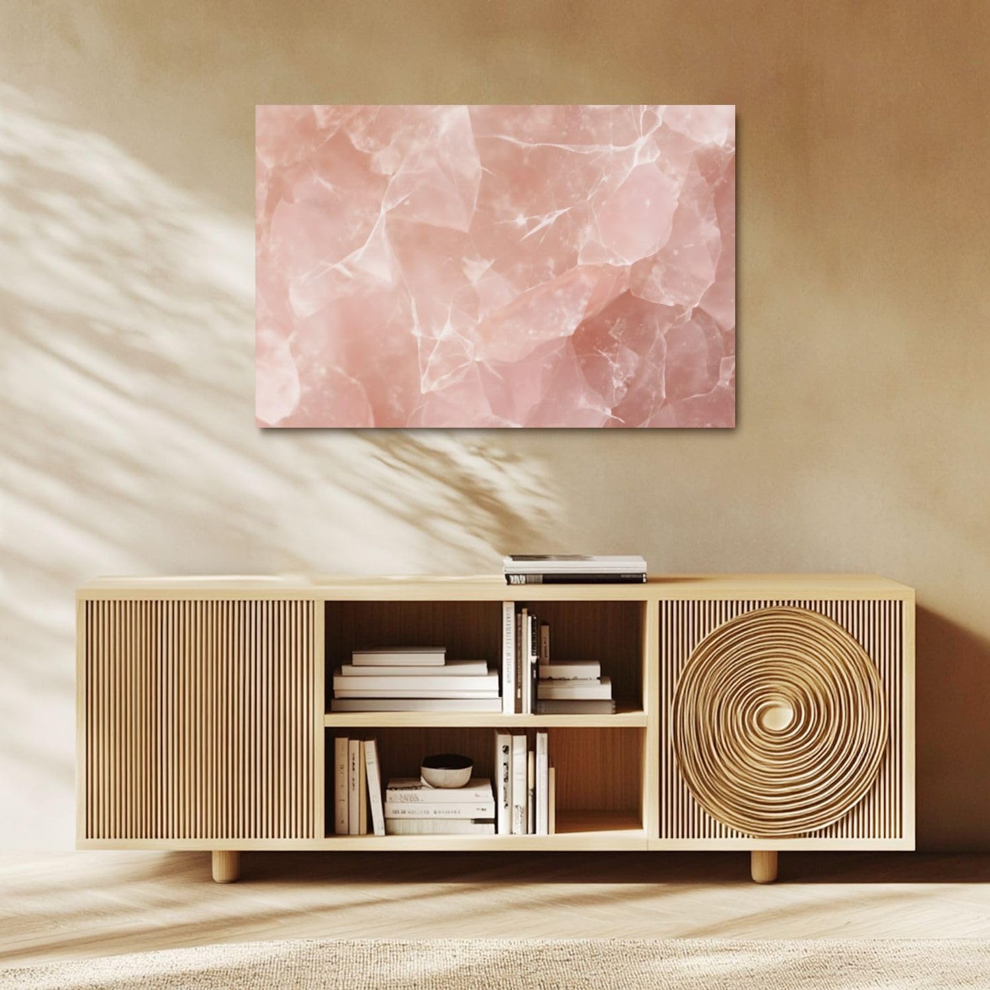 Canvas Wall Art Prints Himalayan pink salt rock from whole solid crystal block Large Framed Artwork Wall Paintings Pictures Posters 24"x36" Home Decor for Living Room Office Bedroom
