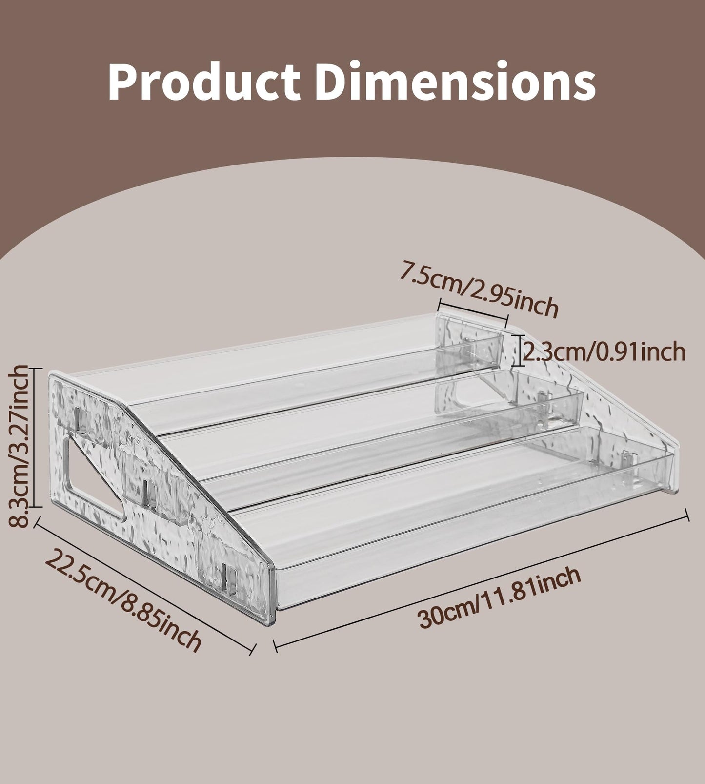 ANLEM Acrylic Display Riser, 3 Tier Perfume Organizer Stand, Cupcake Holder, Display Shelf for Figures and Collection, Dessert Shelves