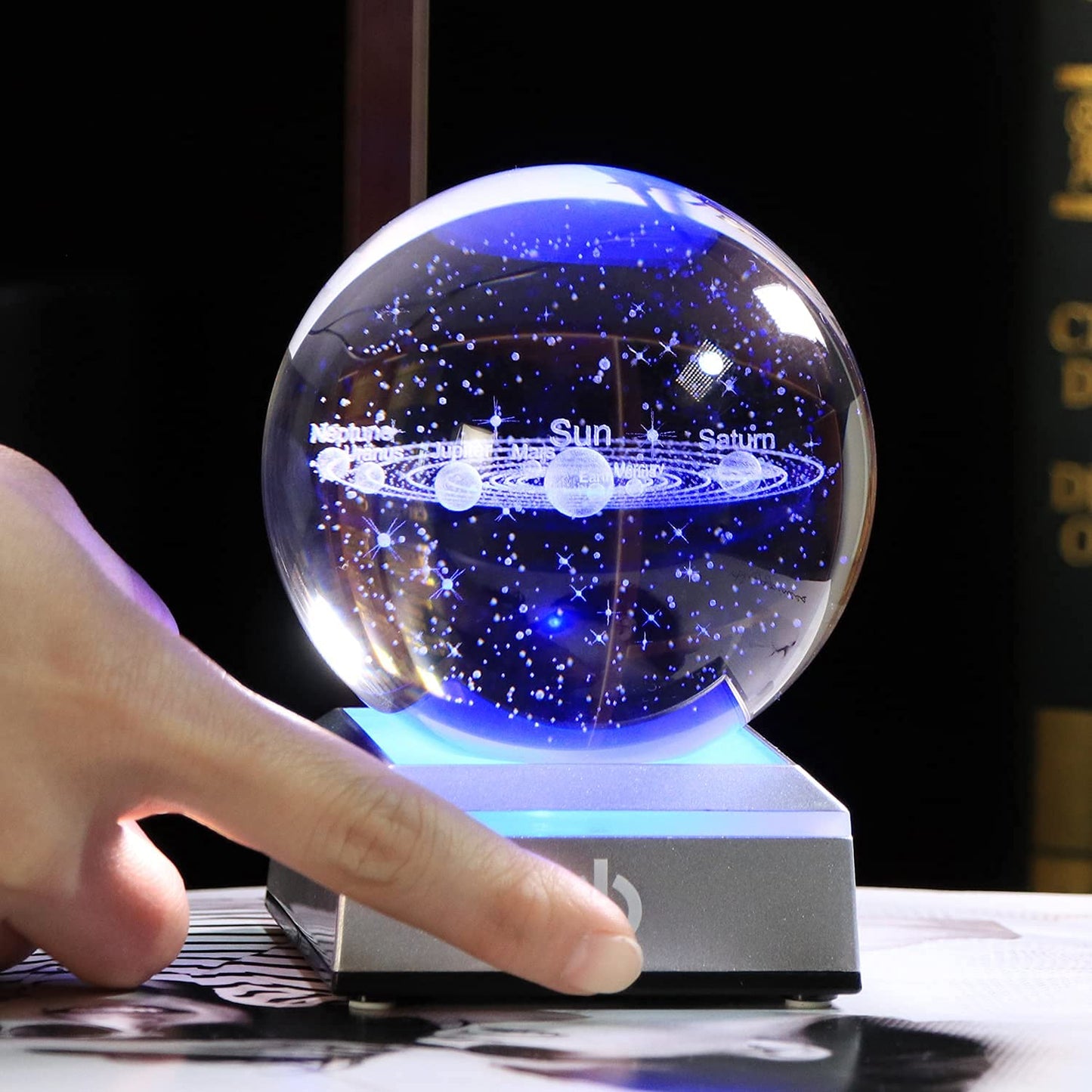 Qianwei 3D Solar System Model Crystal Ball Astronomy Gifts Men Space Decor