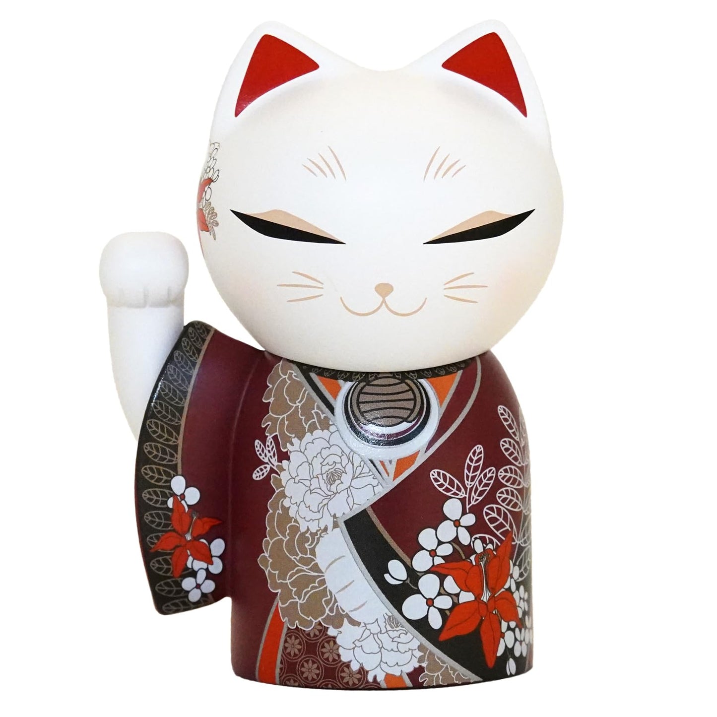 Kimmidoll Maneki Neko Figurine, Japanese Kimono Lucky Cat Doll Decoration, Interior Collection 3.5 inch, Beckoning cat (KANA)