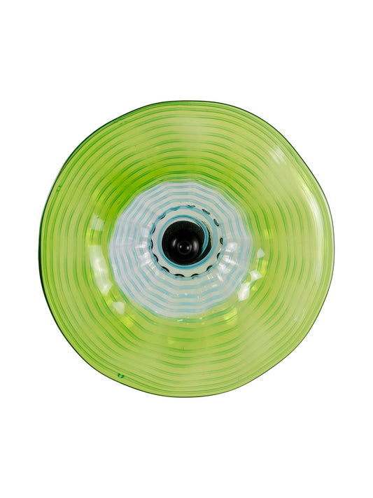 Dale Tiffany AW23021-D12 Hand Blown Flower Art Glass Wall Decor with Wall Mounting Bracket, Pollena, Multi-Color, 12-Inch Diameter