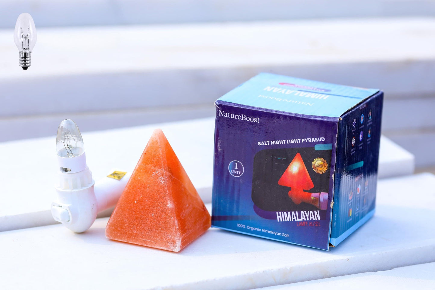 NatureBoost Himalayan Pink Salt Night Light Pyramid 1 Pack