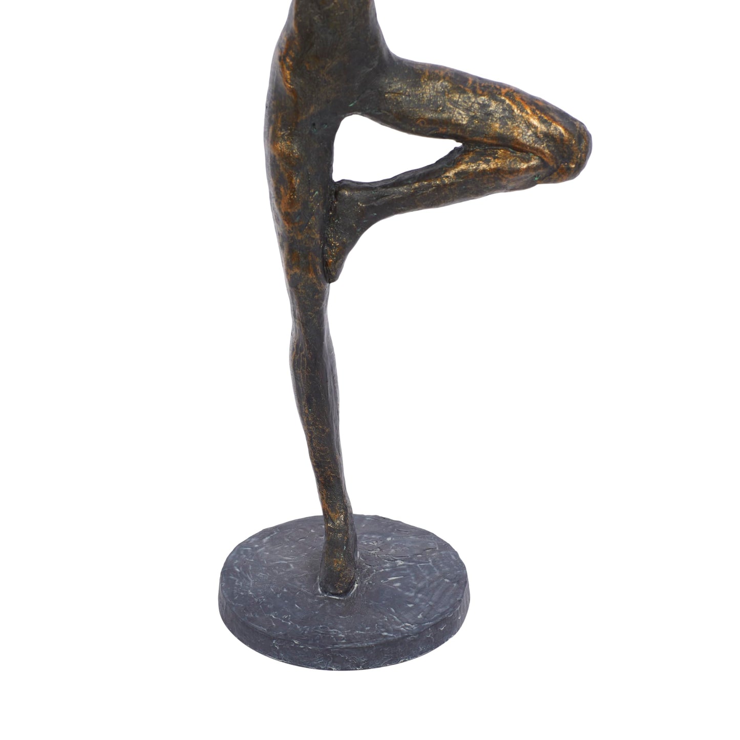 Deco 79 Polystone Yoga Decorative Sculpture Home Decor Statue, Accent Figurine 6" x 4" x 18", Brass