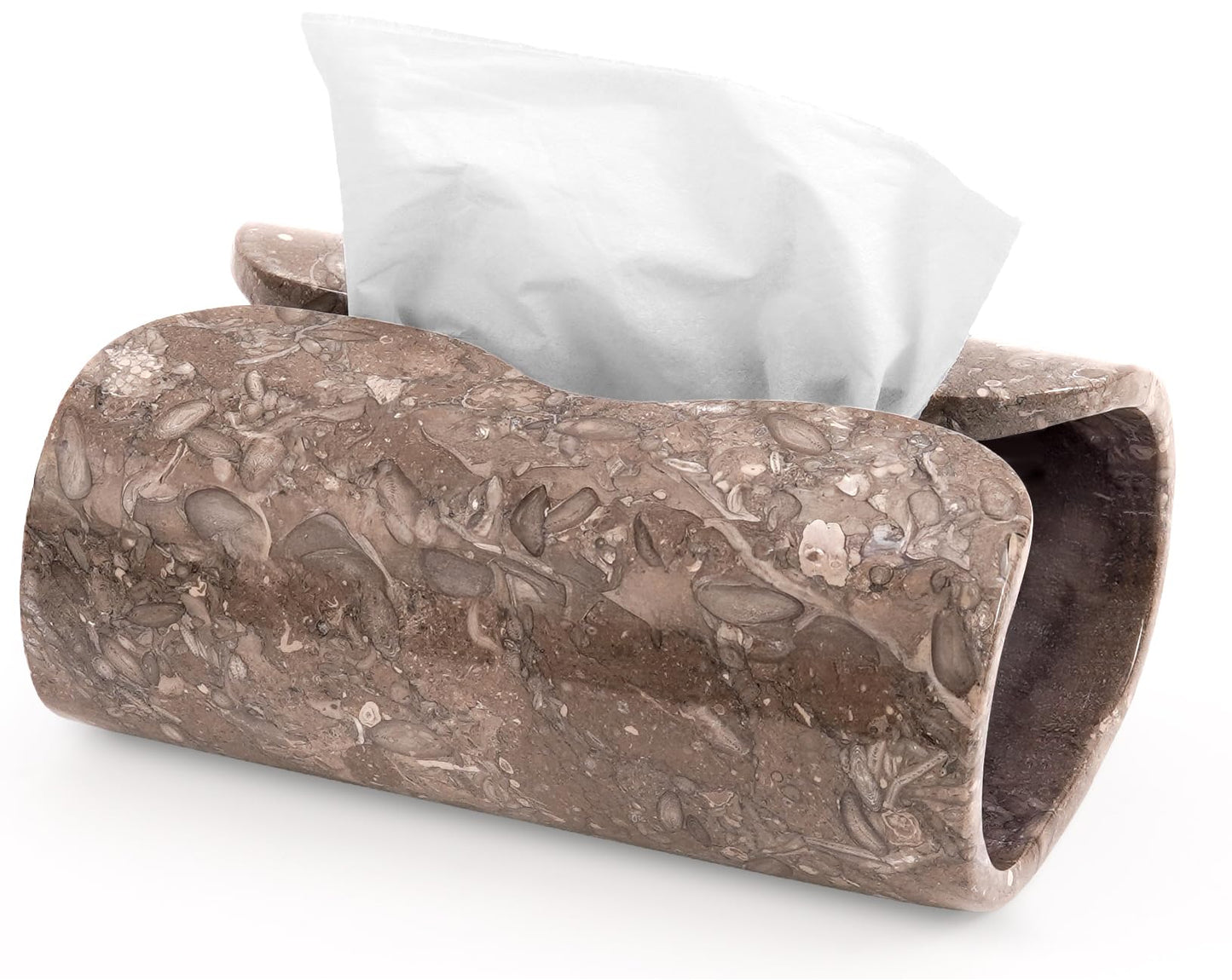SPESHSTONES Marble Tissue Box Holder 7.5 Inch Handmade Tissue Box Cover Rectangle for Modern Bathroom Decor & Home Organizer - Decorative Facial Tissues Boxes Holder for Bedroom & Living Room