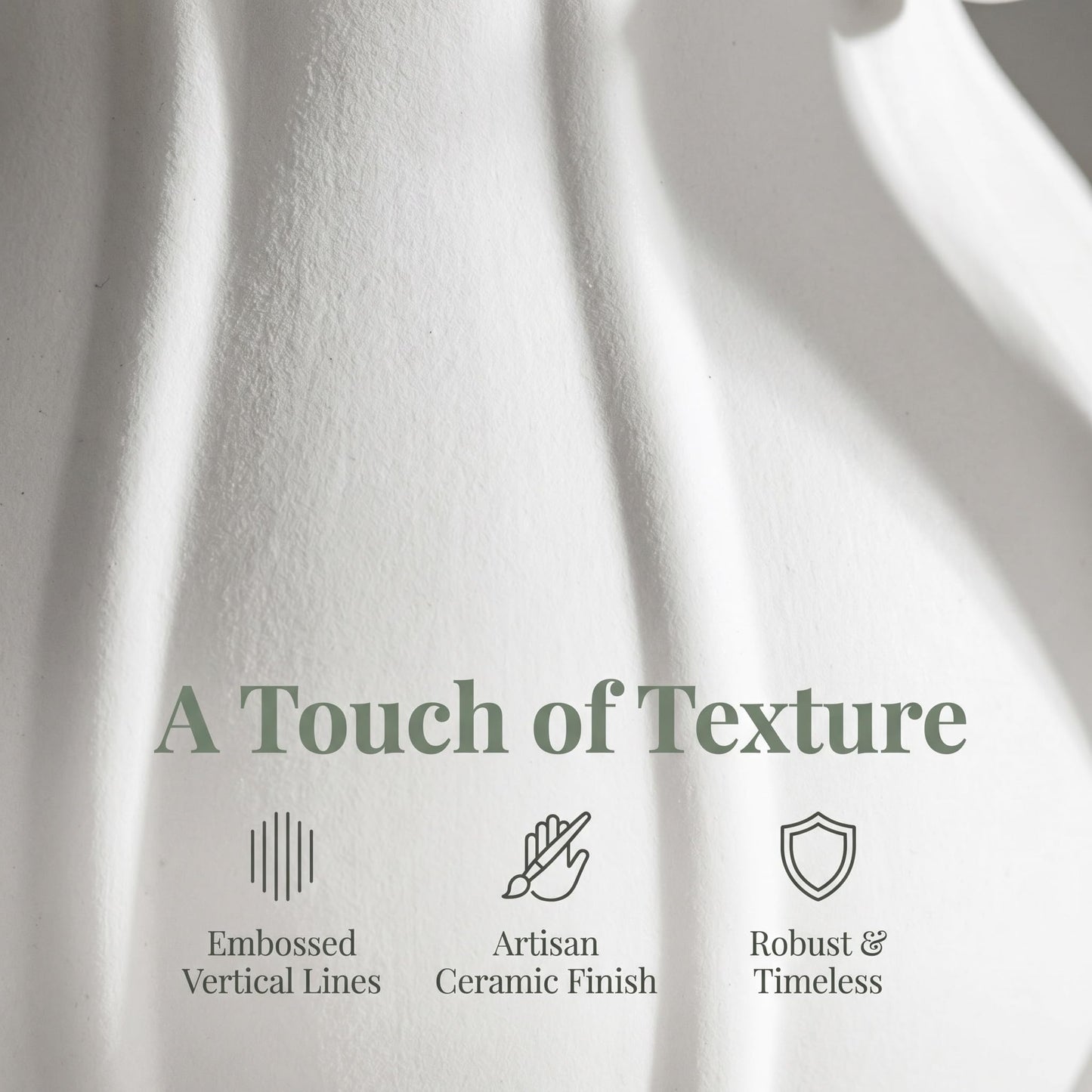 White Ceramic Pitcher vase with Handle – a Small Farmhouse Table Centerpiece for Fresh Flowers on Coffee Table, Desk, or Dining Room,About 7 and a Half inches Tall and Wide