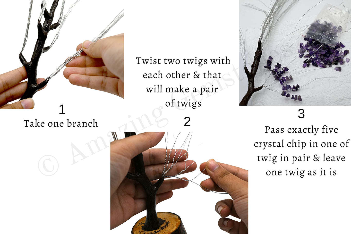 Amazing Gemstone Rose Quartz Spiritual Decor Crystal Tree DIY Kits, Makes a Perfect Office Table Feng Shui Tree Holistic Gifts for Women