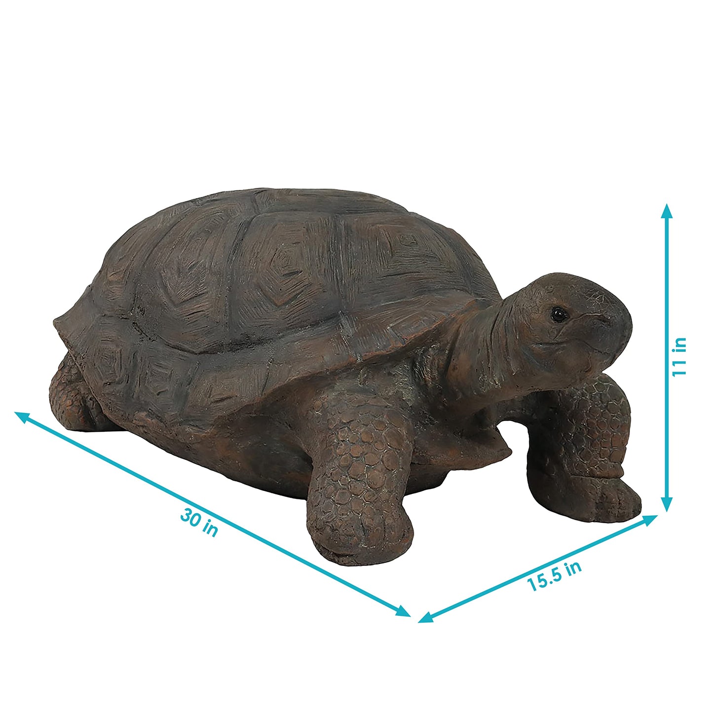 Sunnydaze Todd the Garden Turtle Statue - Turtle Garden Decor for Yard, Lawn, Patio Décor – 30" x 15" Durable Poly-Concrete - Gift Idea