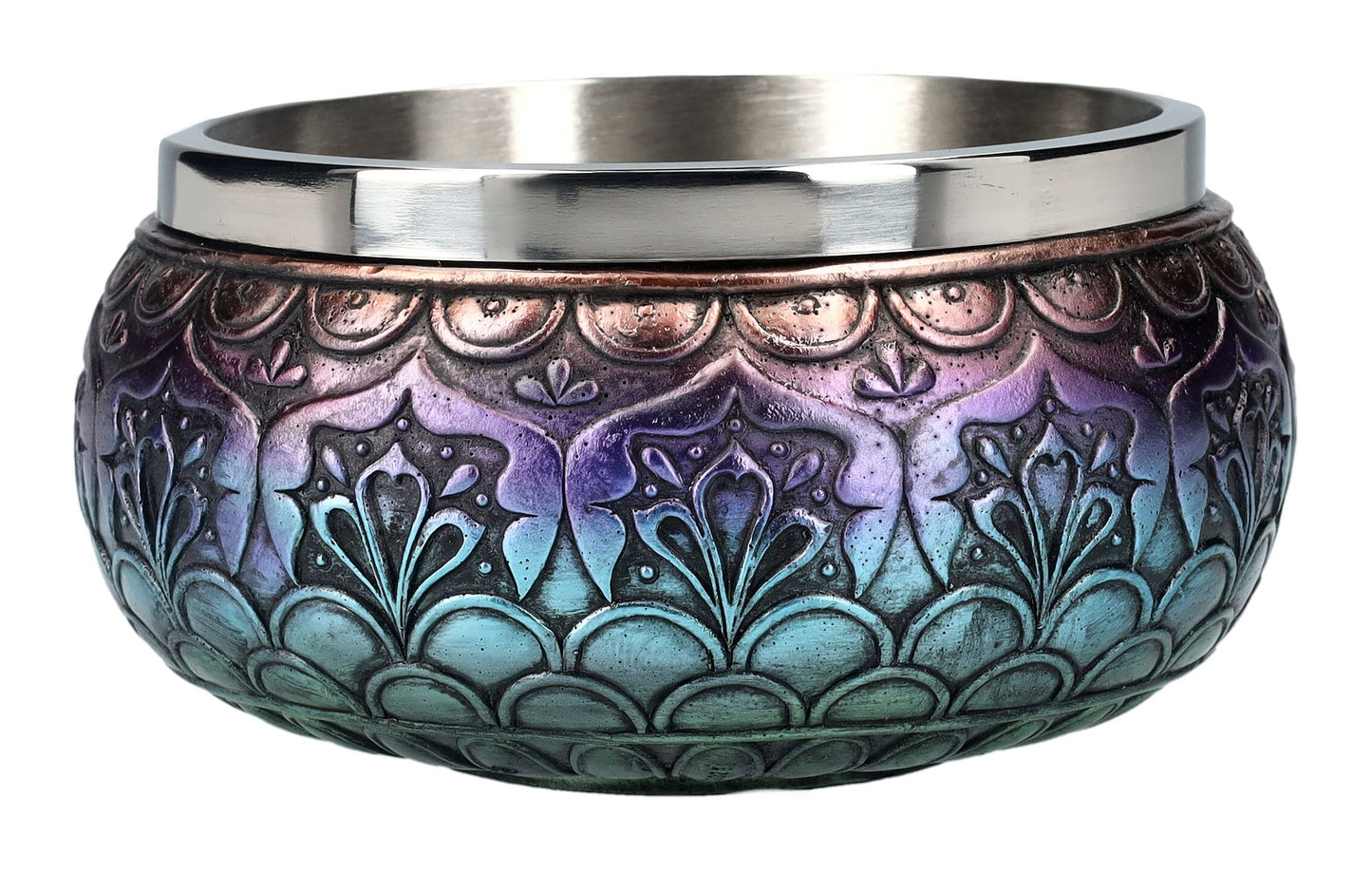 Pacific Giftware Wicca Metaphysical Positive Energy Spiritual Divinity Intricate Gradient Colors Chakra Buddhist Mandala Smudging Smudge Bowl Figurine Scrying Vessel Container Decorative Bowls