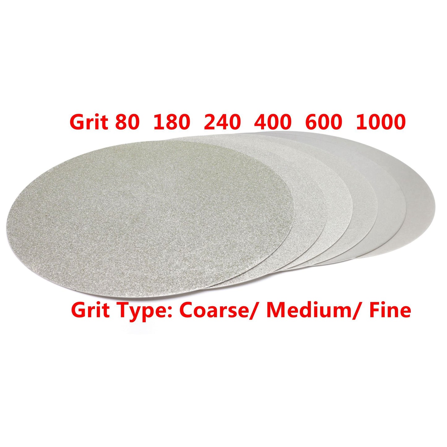 JINGLING NO Center Hole 8" inch Diamond Grinding Disc 400 Grit Flat Lap Disk Lapidary Tools for Stone