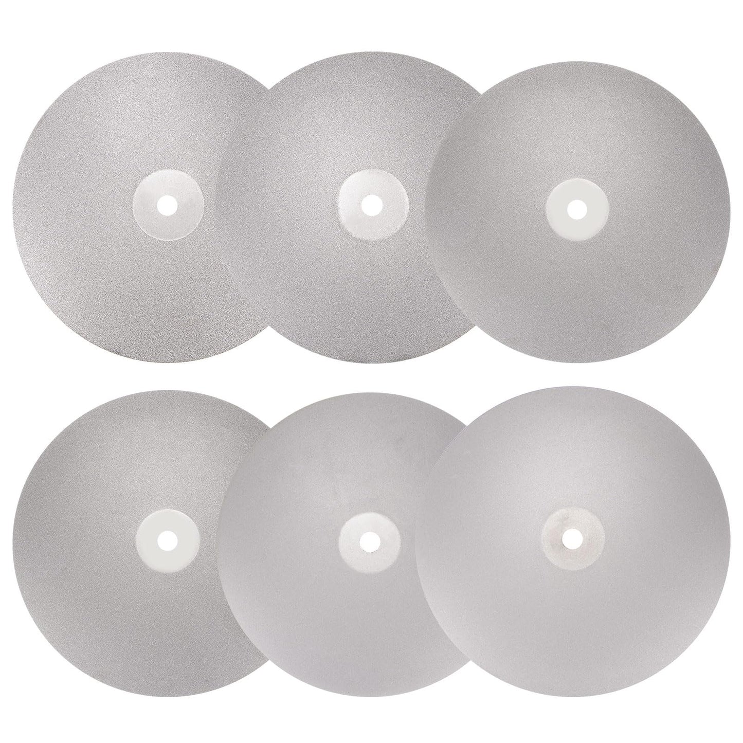 HARFINGTON Diamond Flat Lap Disc Set 8" x 1/2" Arbor 240/320/600/800/1200/3000 Grit Abrasive Wheel Lapping for Grinding Sanding Ceramics, Glass, Stones