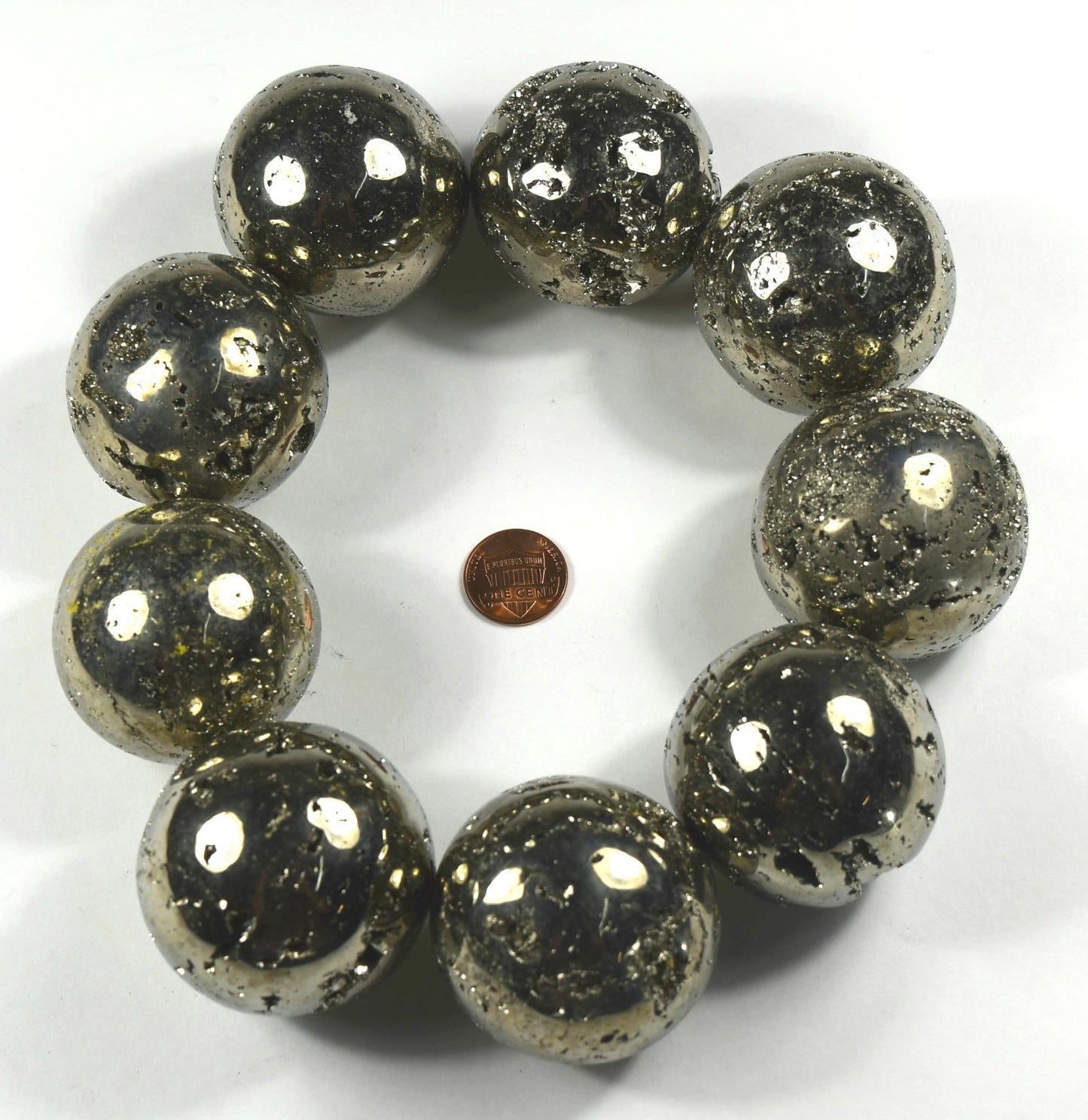 HQRP 46mm Golden Iron Pyrite Sphere Polished Natural Sparkling Gemstone Cubes Druzy Crystal Mineral Geode Cluster Ball - Peru + Stand (1PC)
