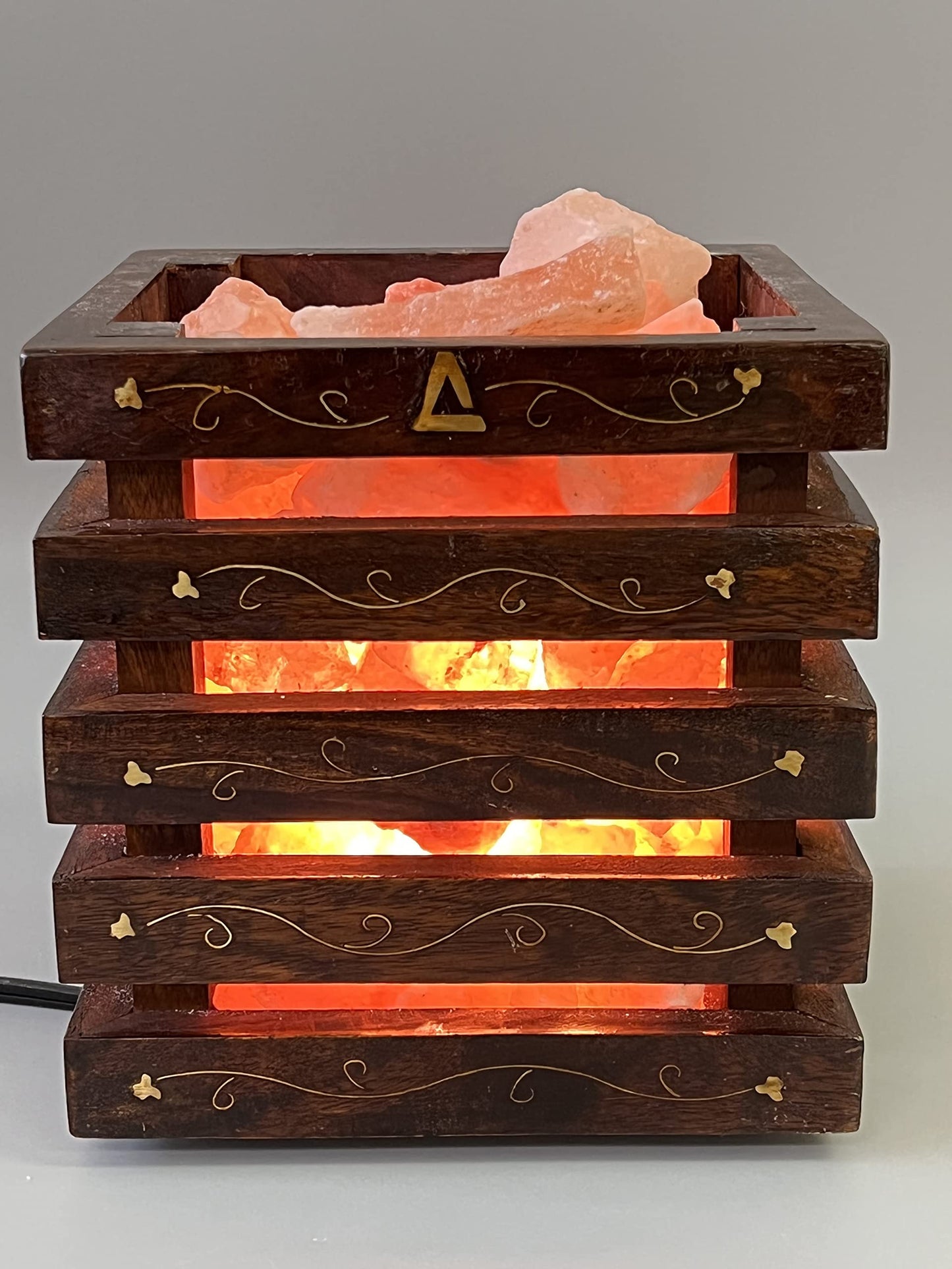 NatureBoost Wooden Basket Himalayan Pink Salt Lamp, Dimmable, Classic Design, Extra Pair of Bulb, Unique Gift idea