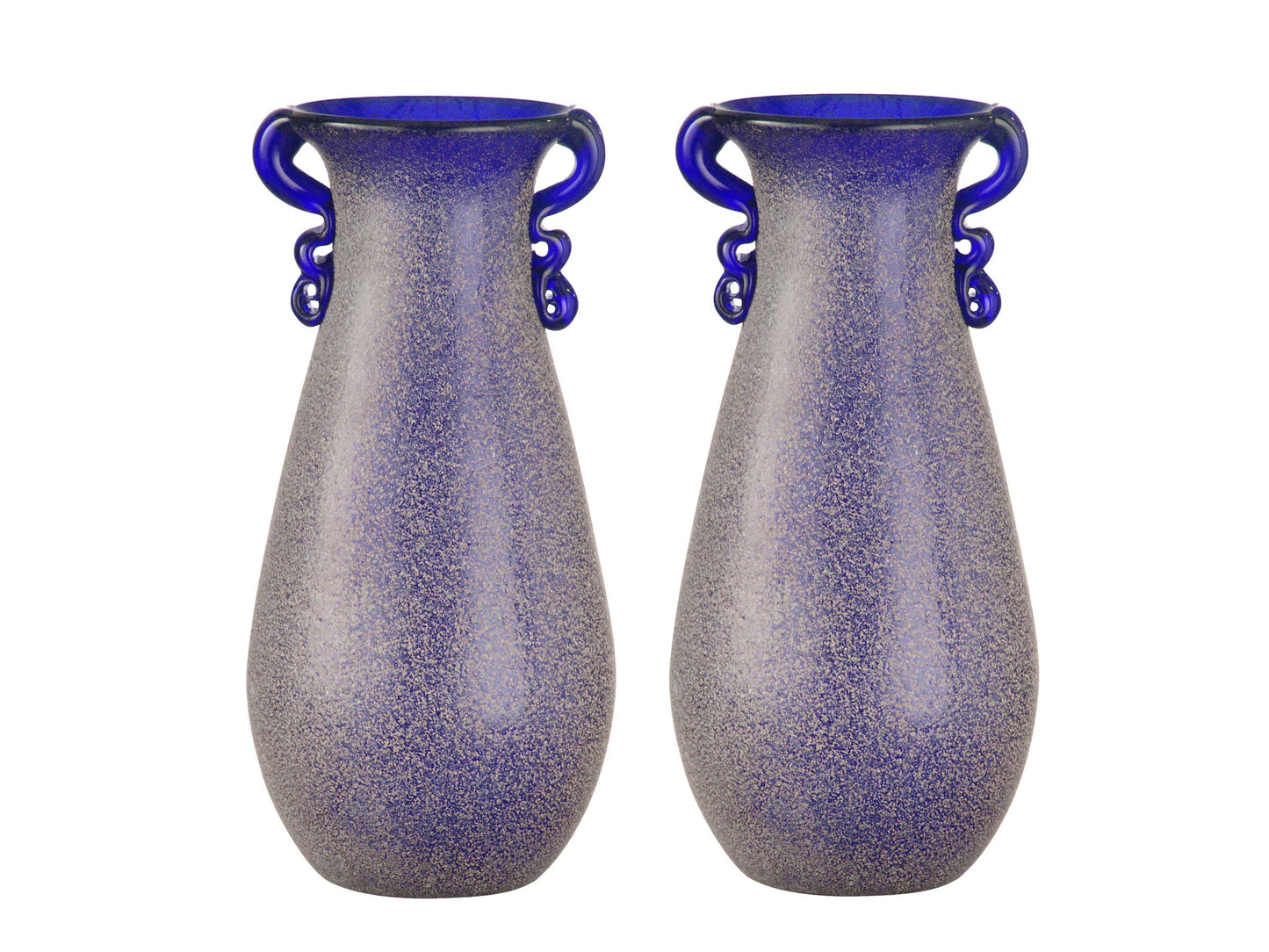 Dale Tiffany Springdale 9" H Morgana 2-Piece Art Glass Vase Set