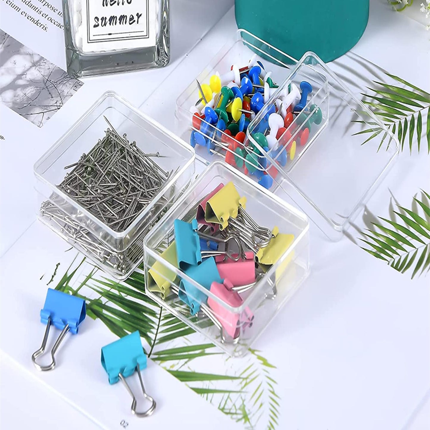 LOVPLAY Acrylic Box Clear Display Box Plastic Square Cube Acrylic Storage Containers Wedding Candy Box for Jewelry Collectibles, Minerals,Figurines 4x4x2.4Inch/100x100x60mm