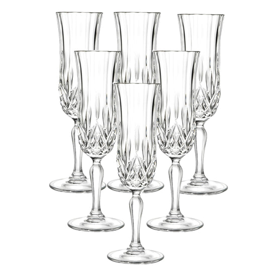 Lorren Home Trends Opera Flute, 6 Calici 13cl 4,49 oz