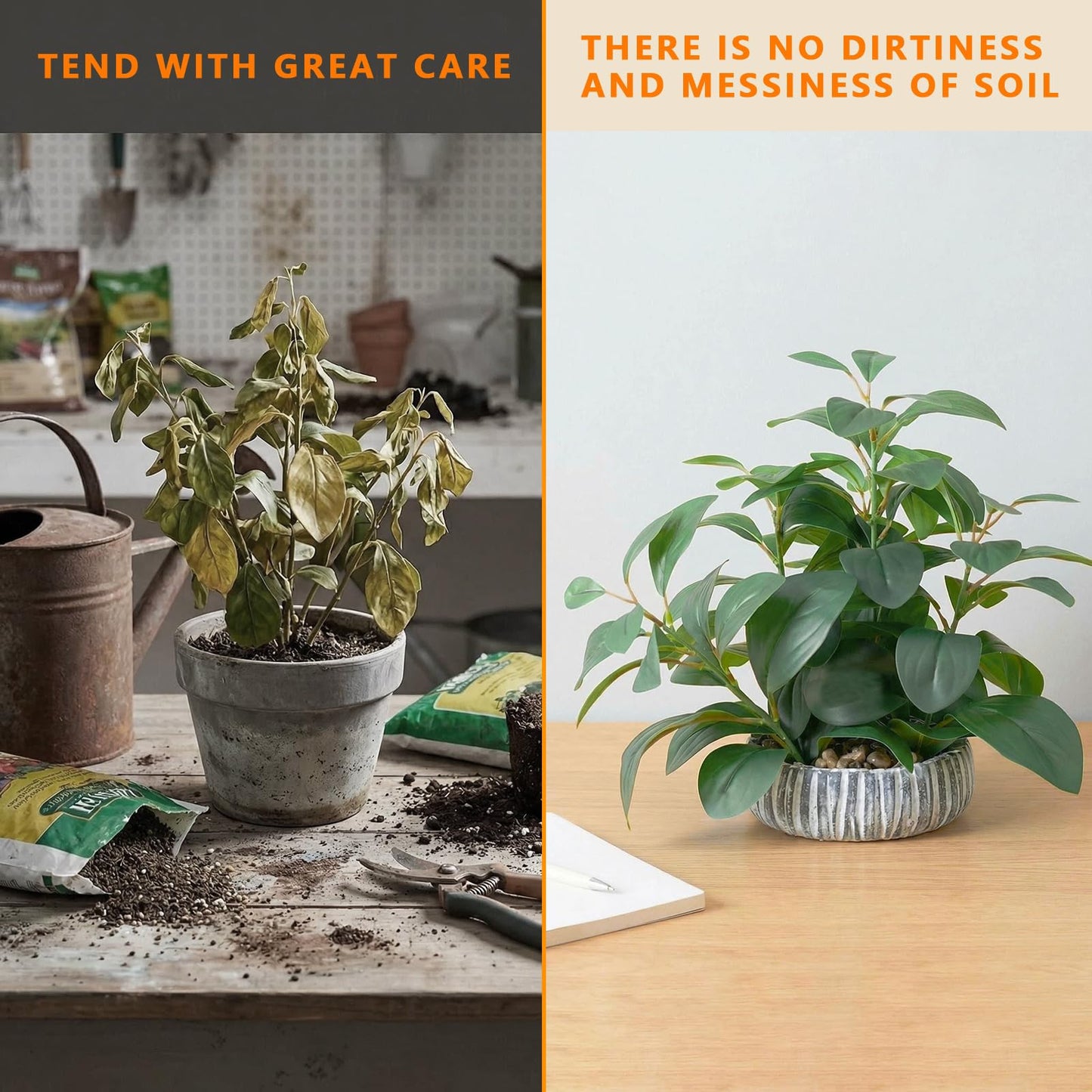 CDJZDGD Artificial Succulents Plants Decor Fake Succulent Potted Faux Greenery Farmhouse Home Decor Realistic Lifelike Fake Plant for Bathroom Bedroom Kitchen Office Desk Shelf Decorative Centerpiece