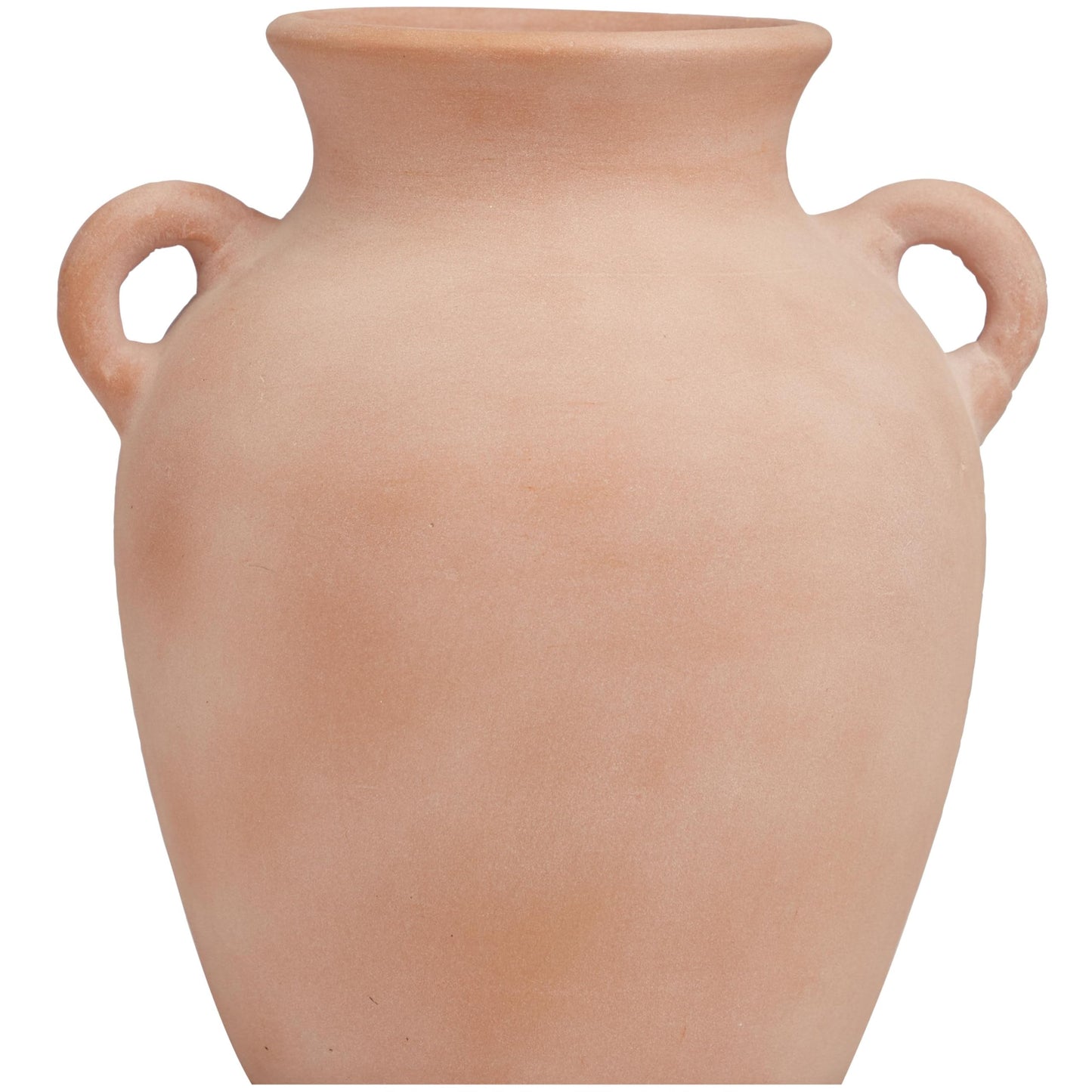 Deco 79 Ceramic Washed Terracotta Jug Vase with Handles, 10" x 9" x 11", Pink