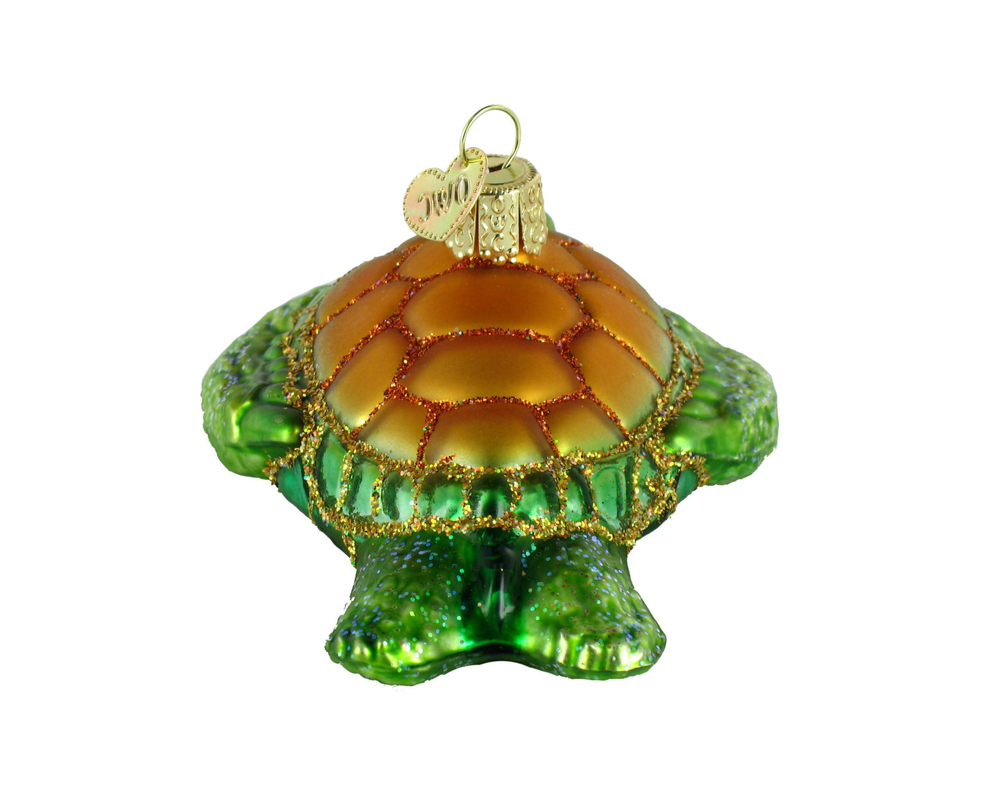 Old World Christmas Ornaments: Turtles Glass Blown Ornaments for Christmas Tree, Green Sea