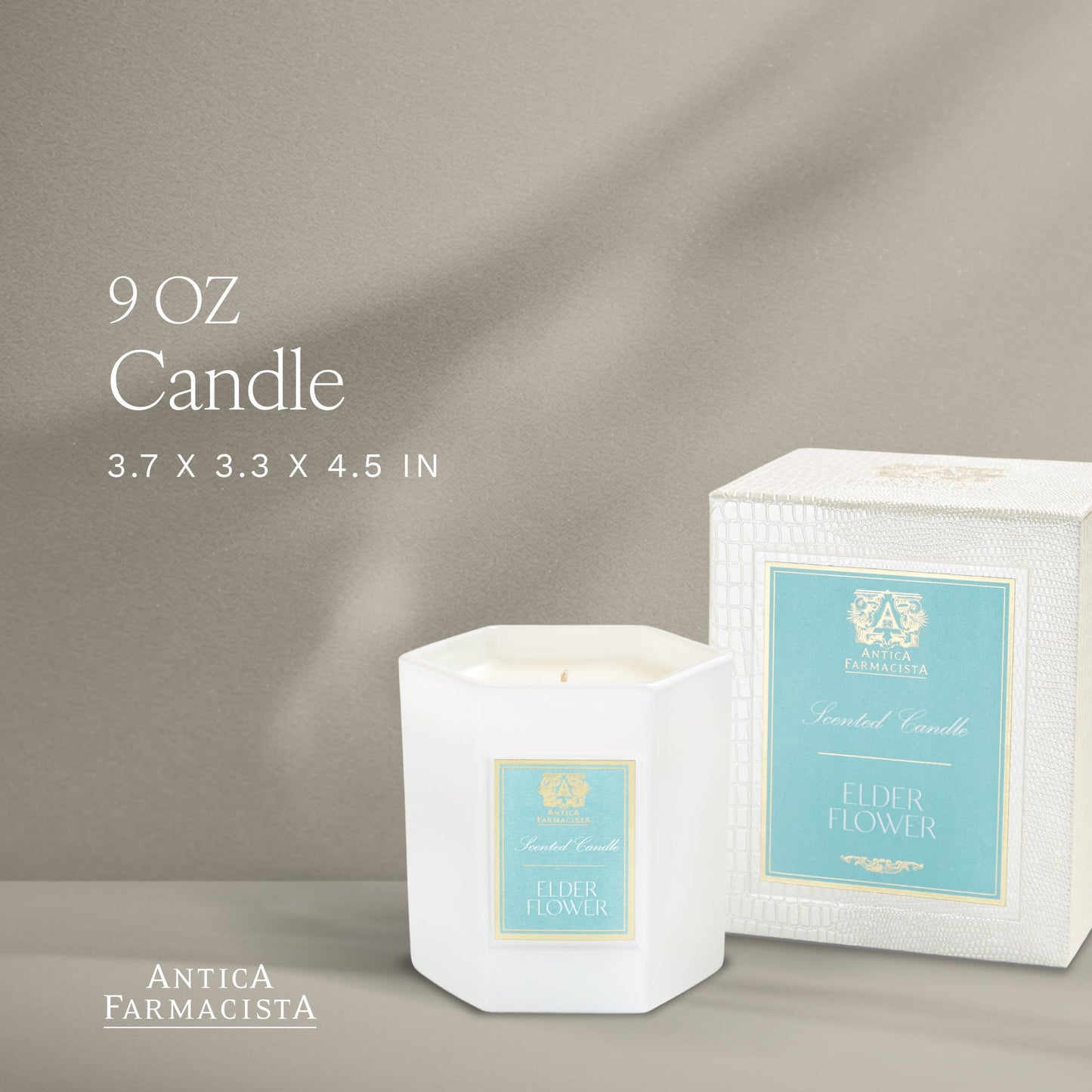 Antica Farmacista Luxury Scent Candle - Decorative Home Candle - Long-Lasting & Premium Scented - Luxury Gift - Elderflower, 9 oz