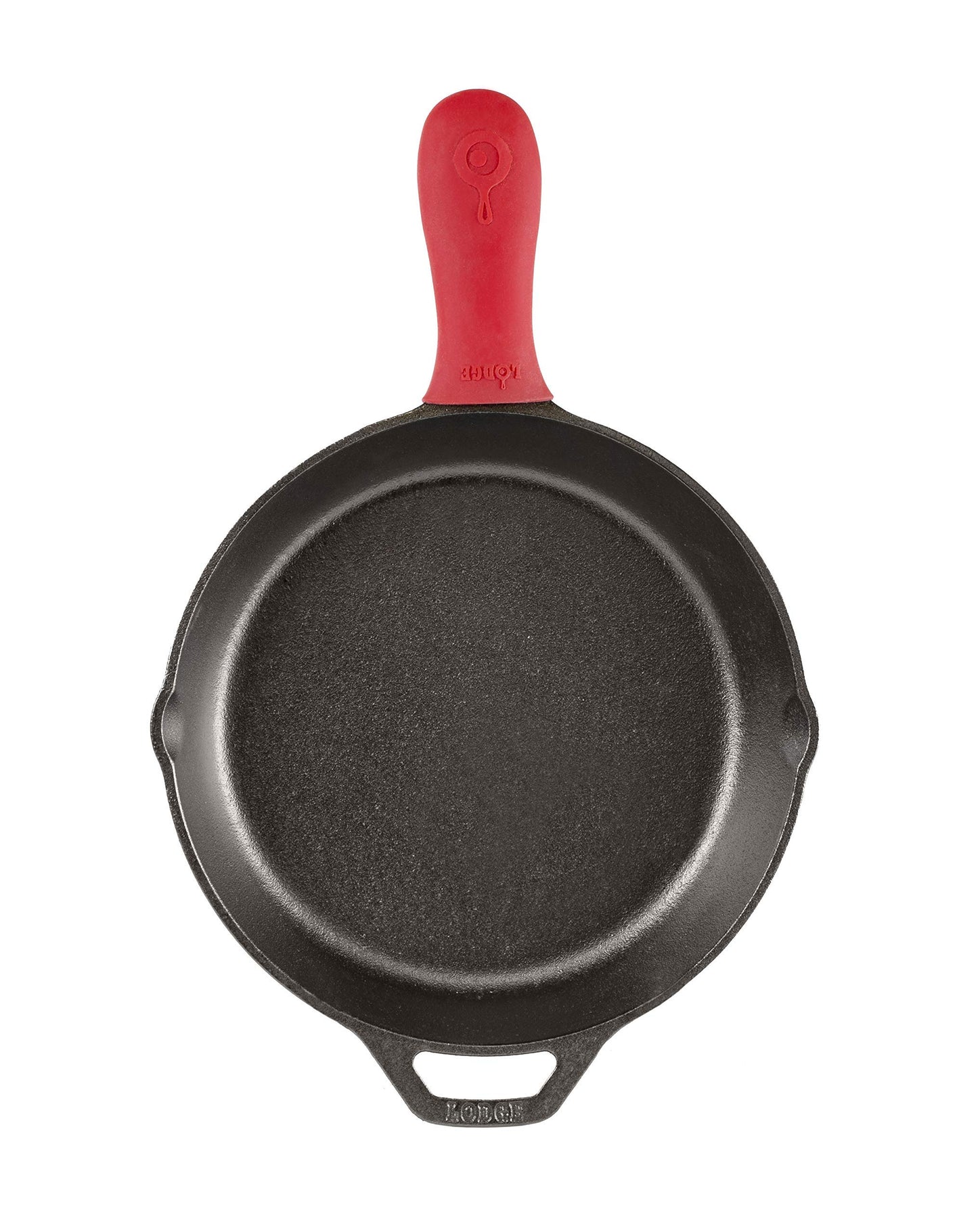 Lodge Silicone Hot Handle Holder - Heat-Resistant Cast Iron Skillet Handle Cover for Pans 9 Inches & Larger - Dishwasher-Friendly Silicone Hot Grip Sleeve - Reusable Skillet Accessory - Red