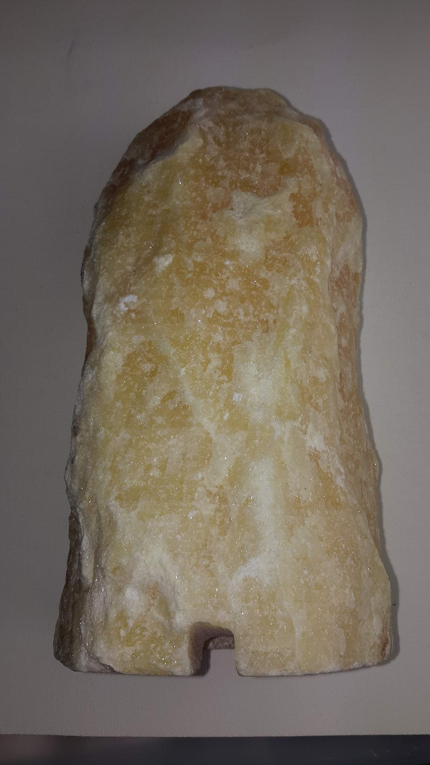 Orange Calcite Rough Mountain Lamp - Orange Natural Crystal Specimen Mineral Rough Decor - Night Light - Desk Lamp