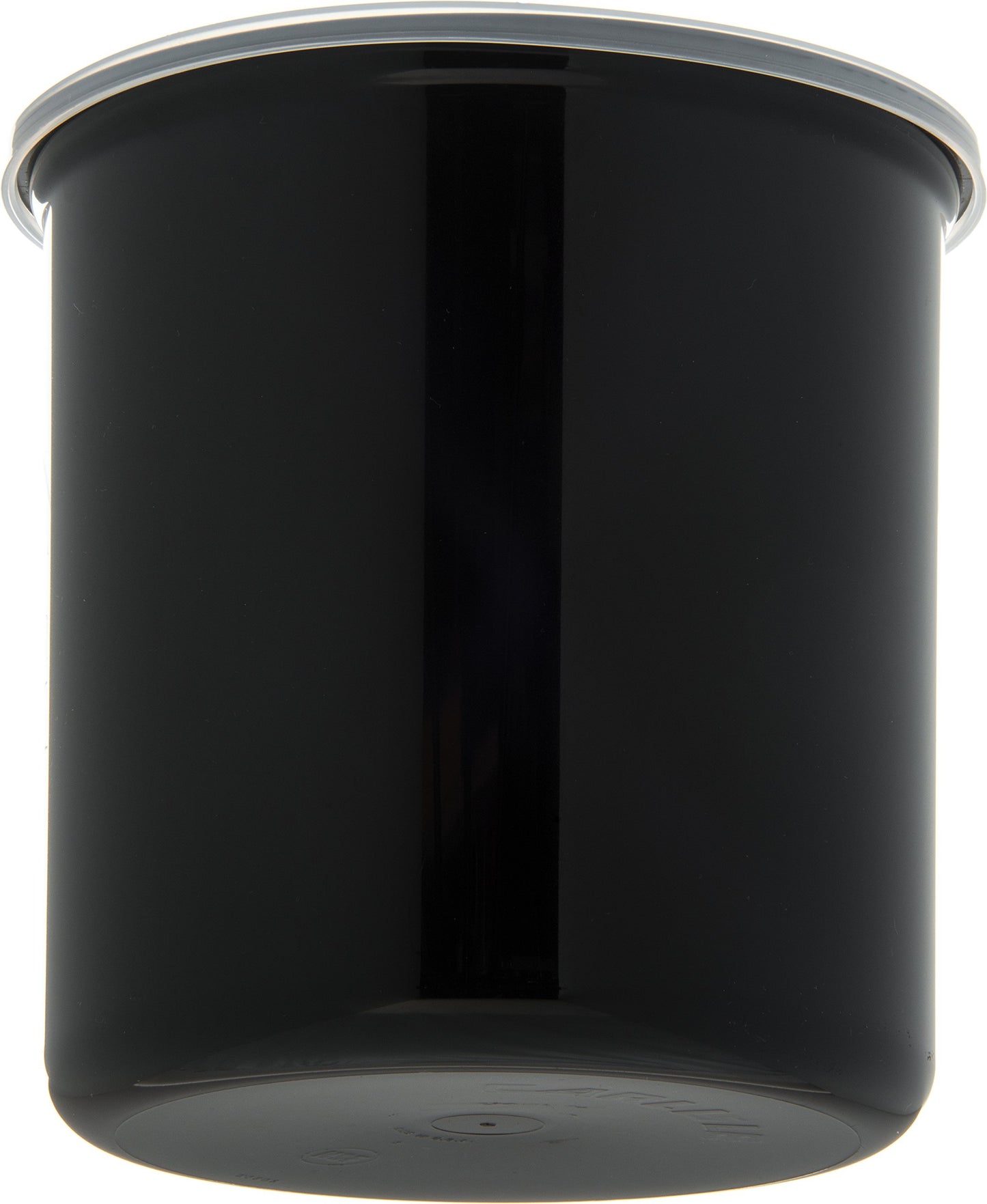 Carlisle FoodService Products Classic Round Storage Container Crock with Lid for Kitchen, Restaurants, Home, Plastic, 2.7 Quarts, Black, (Pack of 6)
