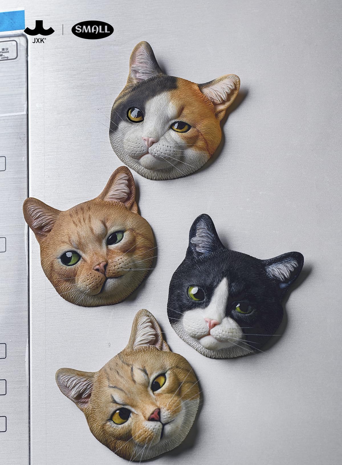 MMOS X JXK Cat Refrigerator Stickers Cat Figurine for Freezer Decor Durable Polyresin with Intricate Details Gifts for Mom Women Cat Lovers