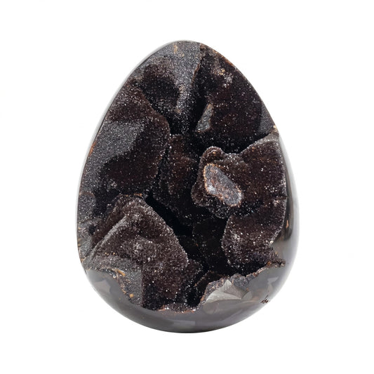 0.66-1.7lb Turtle Back Stone Crystal Geode Egg - Natural Rock Cluster for Home Office Decor, Spiritual Healing Stone with Raw Texture (1.1, Pounds)