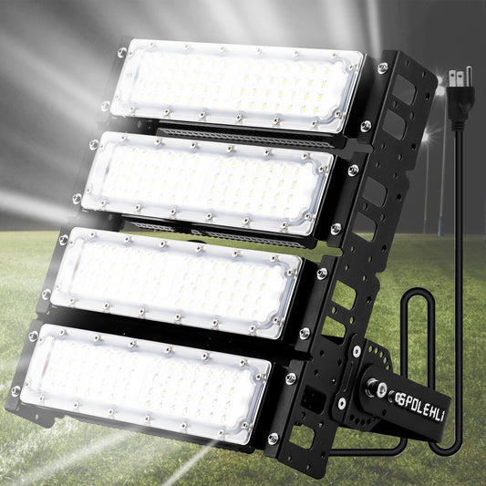 Spolehli LED Stadium Flood Lights 1200W Equivalent 32000LM Super Bright LED Arena Lights 85-305V IP66 Waterproof 6500K Daylight White 200W Outdoor Lighting for Farm Stadium Riding Arena Field Rink
