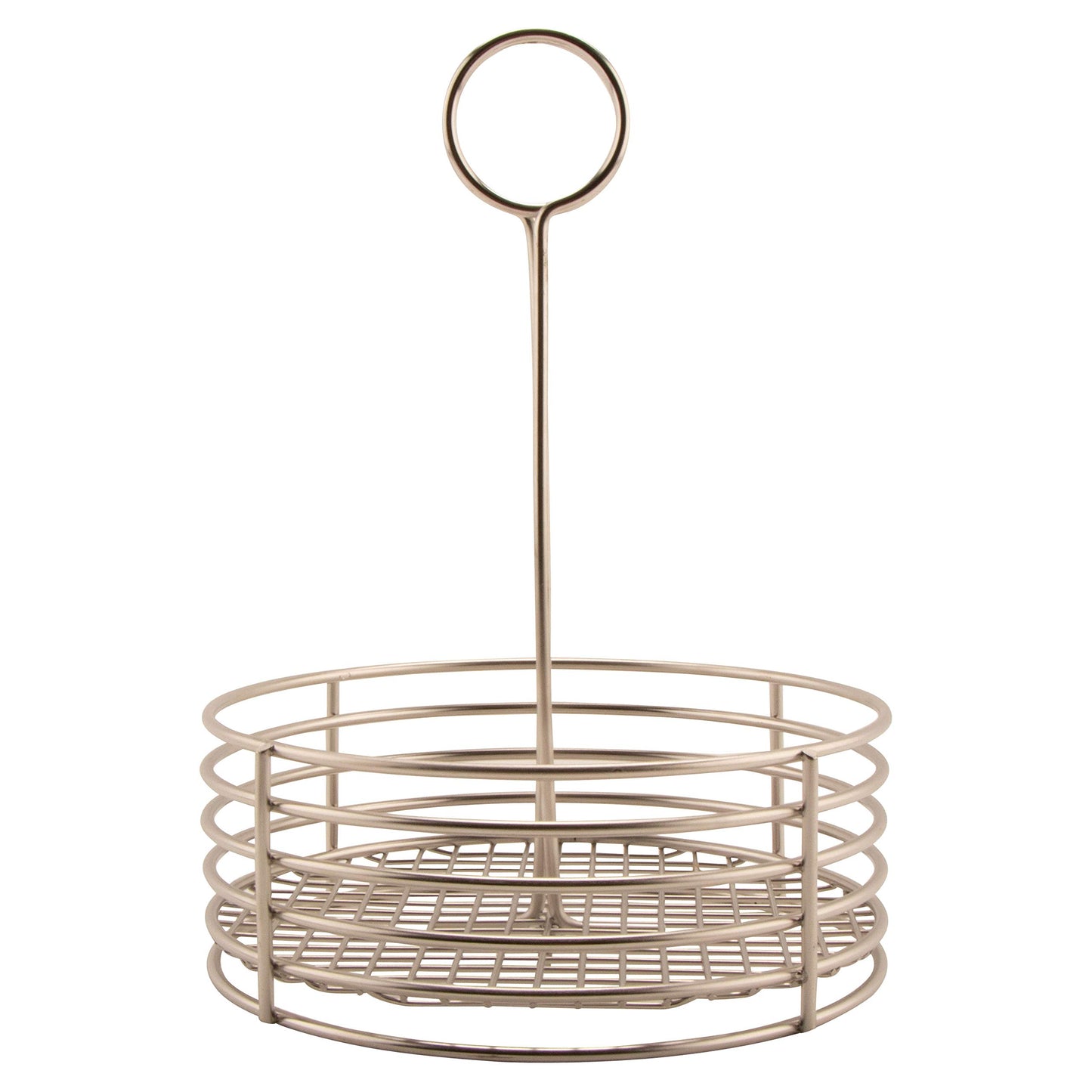 G.E.T. Enterprises Stainless Steel Round Stainless Steel Condiment Caddy Stainless Steel Table Caddies Collection 4-81866 (Case of 12)
