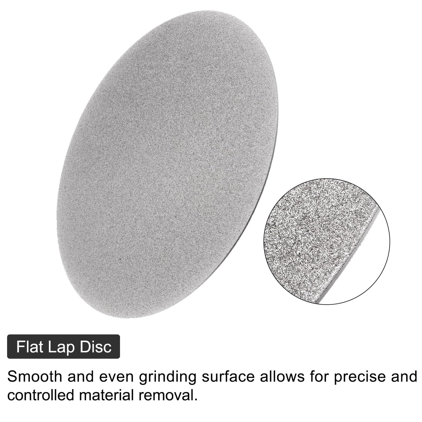 uxcell Diamond Sanding Grinding Disc, 8-Inch (200mm) Grit 60 No Center Hole, Flat Lap Disk Polishing Discs Abrasive Wheel for Gemstone Tile Porcelain Glass Stone Metal