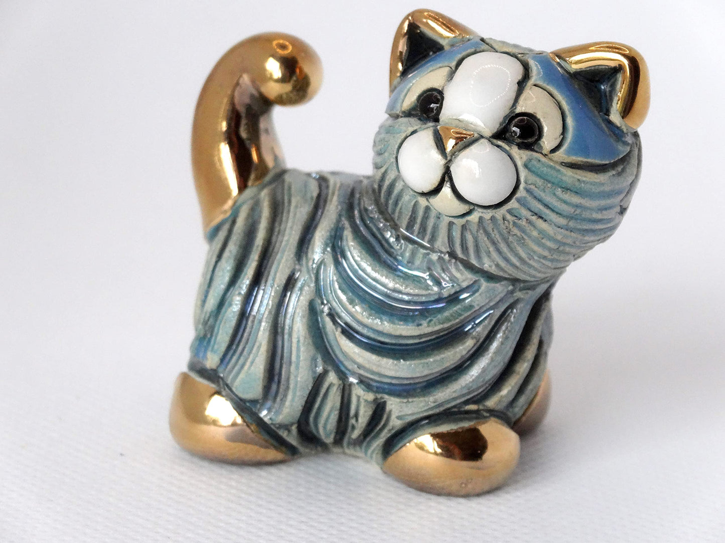 De Rosa Handmade Sculpted Ceramic Mini Cat Figurine Collection M05 - The Minis