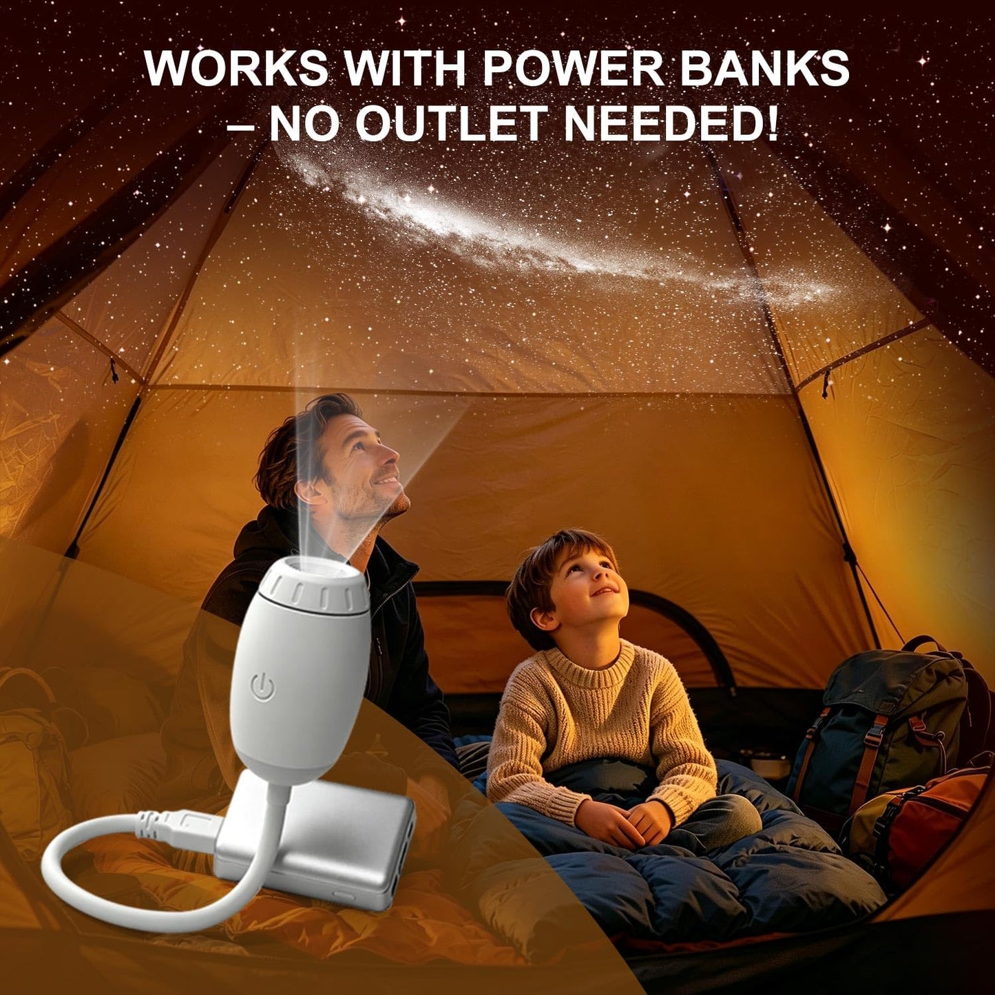Galaxy Projector Night Light for Bedroom - 2 in 1 USB Starry Sky Led Lamp