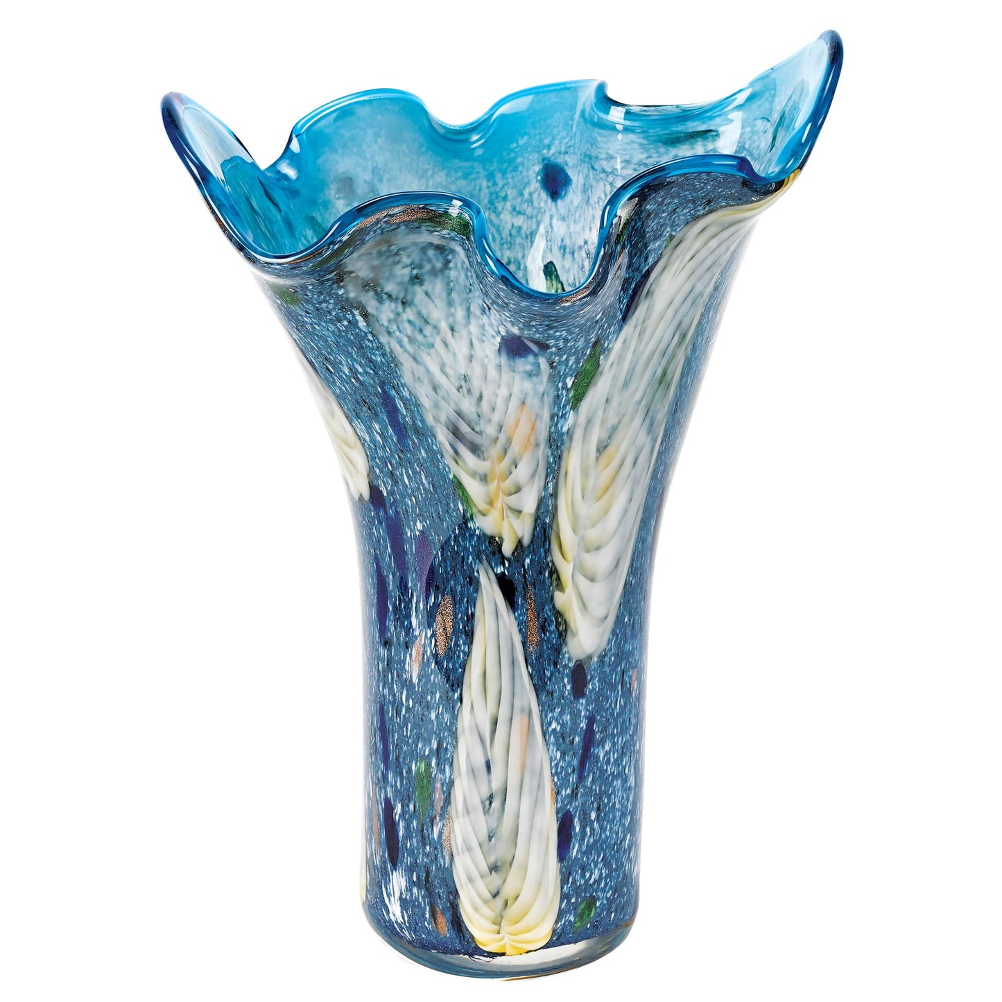 Badash Allegrotto Murano-Style Art Glass Flower Vase Centerpiece, 17 Inch