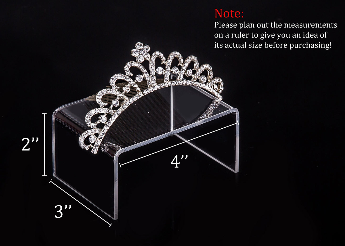 Jusalpha 12 Packs Clear Acrylic Display Risers Showcase for Jewelry, Risers Display for Funko POP Figures,Clear Cake Stands for Candy Dessert Table Decorations 4" x 3''x 2'' (12 PC)…