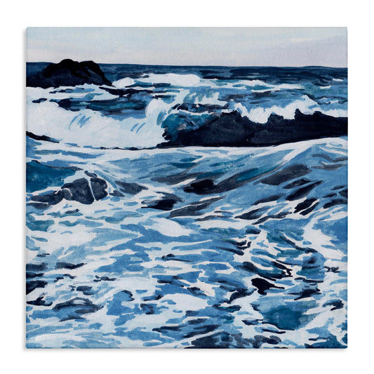 Stupell Industries 'Blue Coastal Waves'| Canvas Art