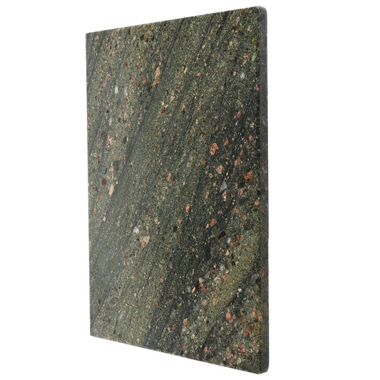 Koville Granite Cutting Board for Kitchen, 16x12 Inches Large Marble Slab Cheese Board, Rectangular Serving Board for Baking Charcuterie Pastry, Natural Stone Board for Countertop (Green)