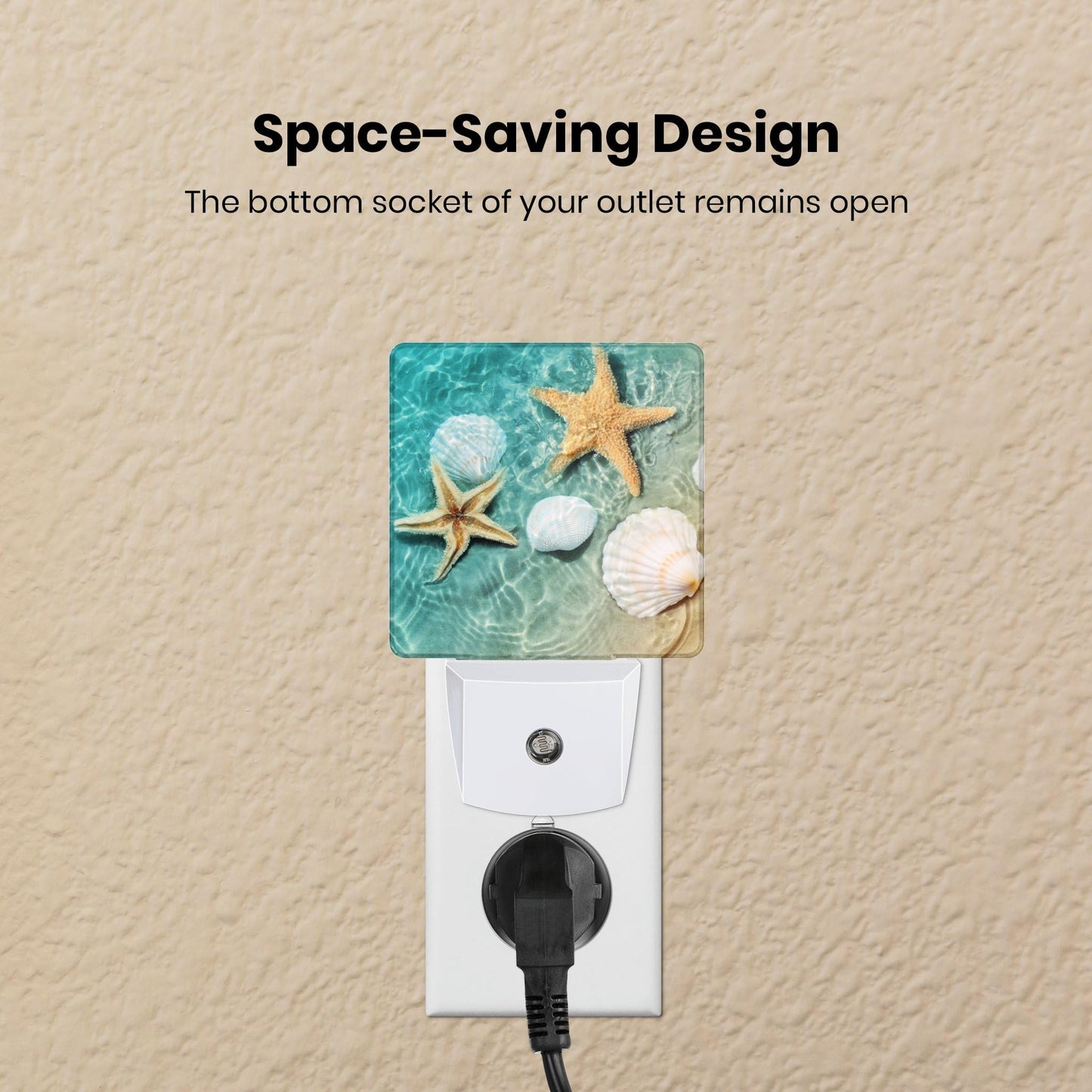 Caifujiqi Night Light Plug-in Dusk to Dawn Smart Sensor White Led Nightlight for Bedroom Bathroom Kitchen Hallway Stairs Energy Efficient Decor Desk Lamp