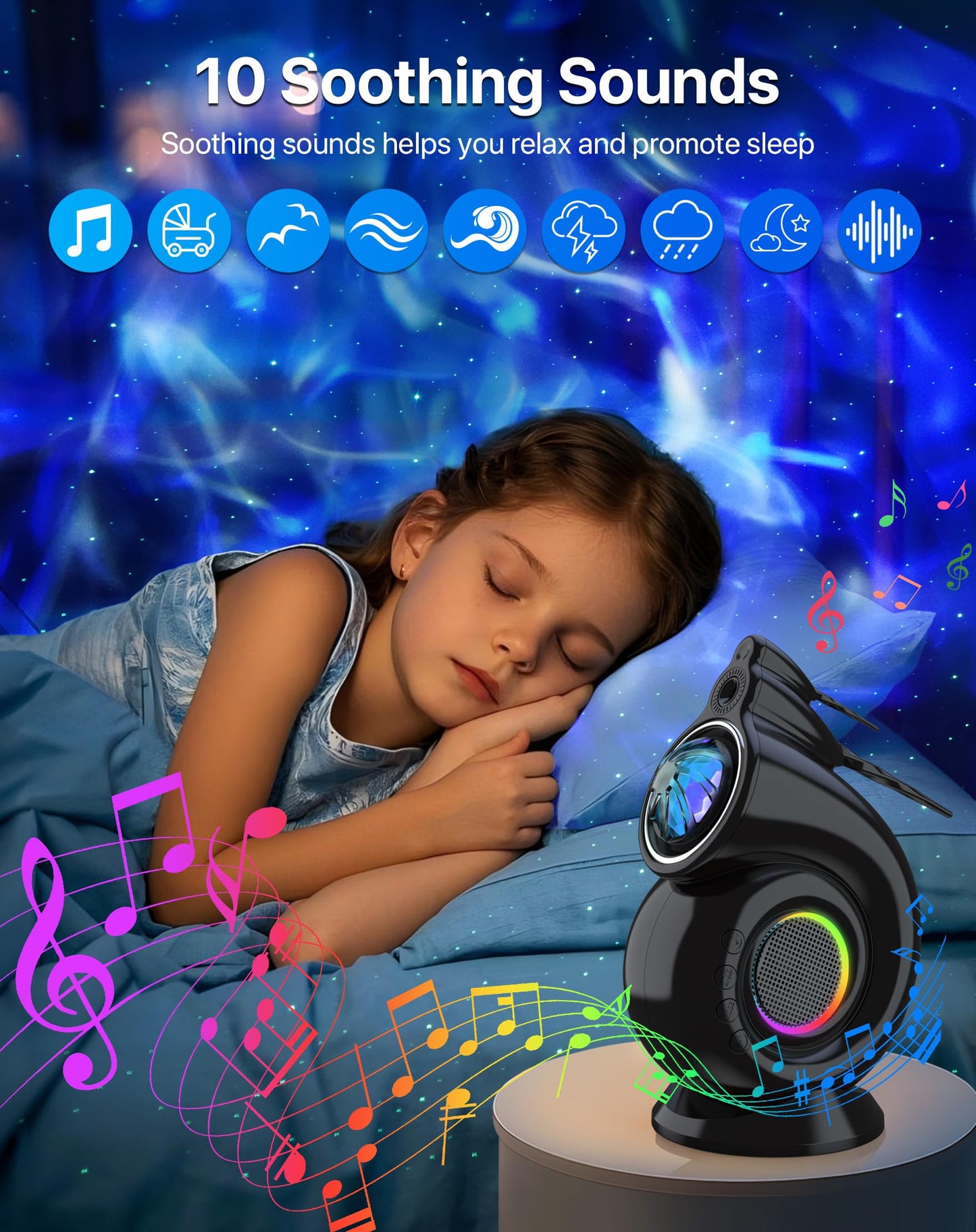 Rossetta Star Projector Galaxy Nebula Night Light Projector for Bedroom