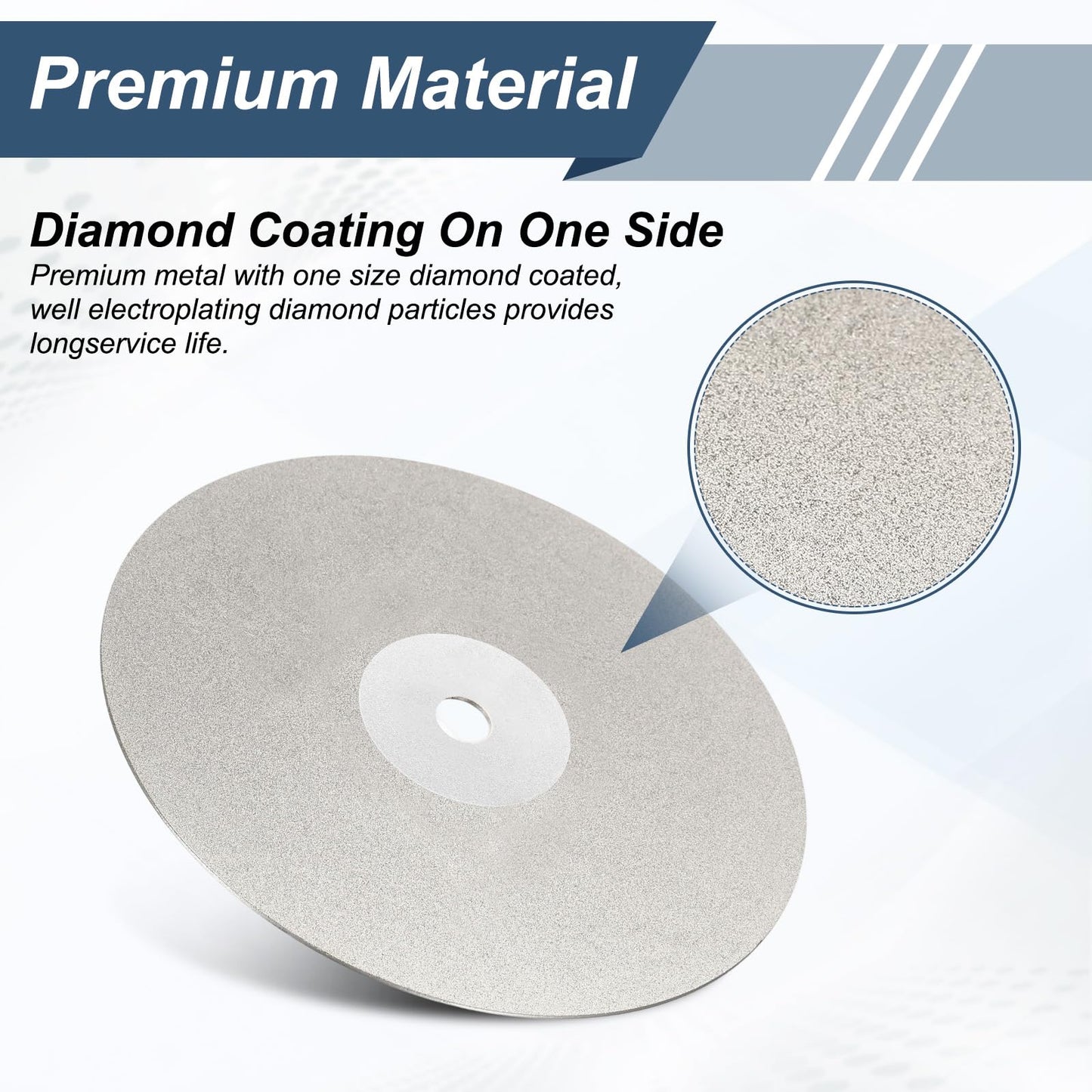 WorkBless 9PCS Diamond Flat Lap Wheel Disc Set, 6" x 1/2" Arbor Hole Abrasive Grit 120 240 600 1000 1200 1500 2000 2500 3000 for Cutting or Sanding Stone and Glass