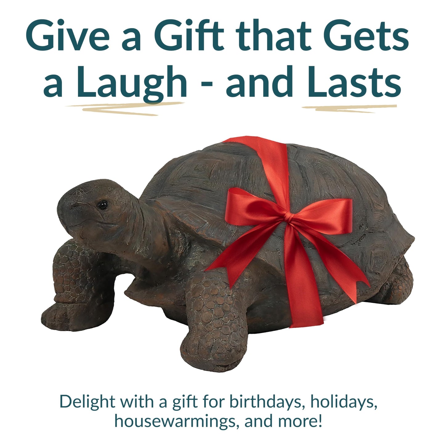 Sunnydaze Todd the Garden Turtle Statue - Turtle Garden Decor for Yard, Lawn, Patio Décor – 30" x 15" Durable Poly-Concrete - Gift Idea